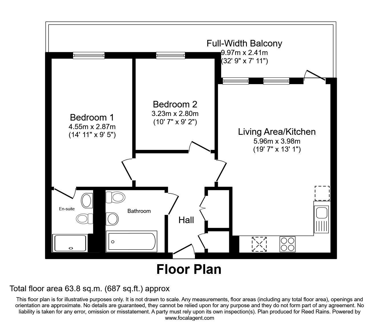Floorplan of 2 bedroom Flat for sale, Potato Wharf, Manchester, M3