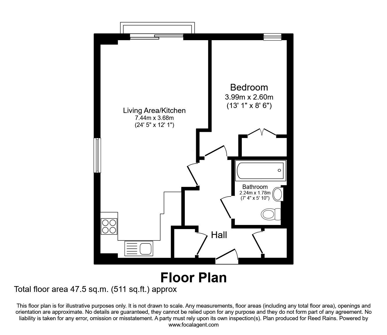Floorplan of 1 bedroom Flat for sale, Whitworth Street West, Manchester, M1