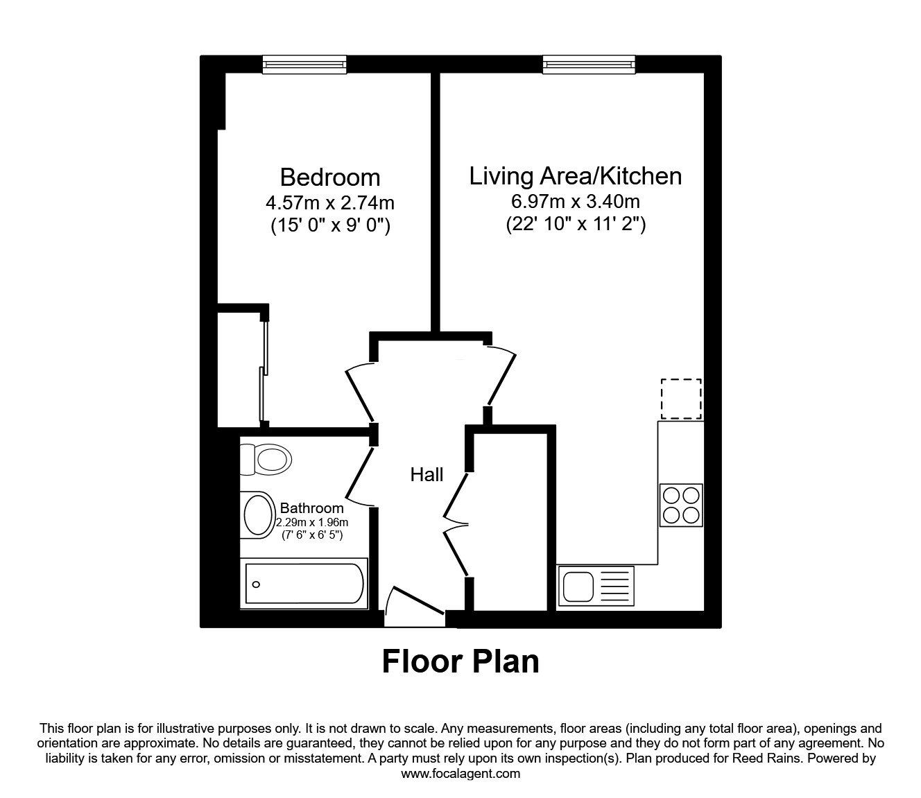 Floorplan of 1 bedroom Flat for sale, Cheetham Hill Road, Manchester, M4