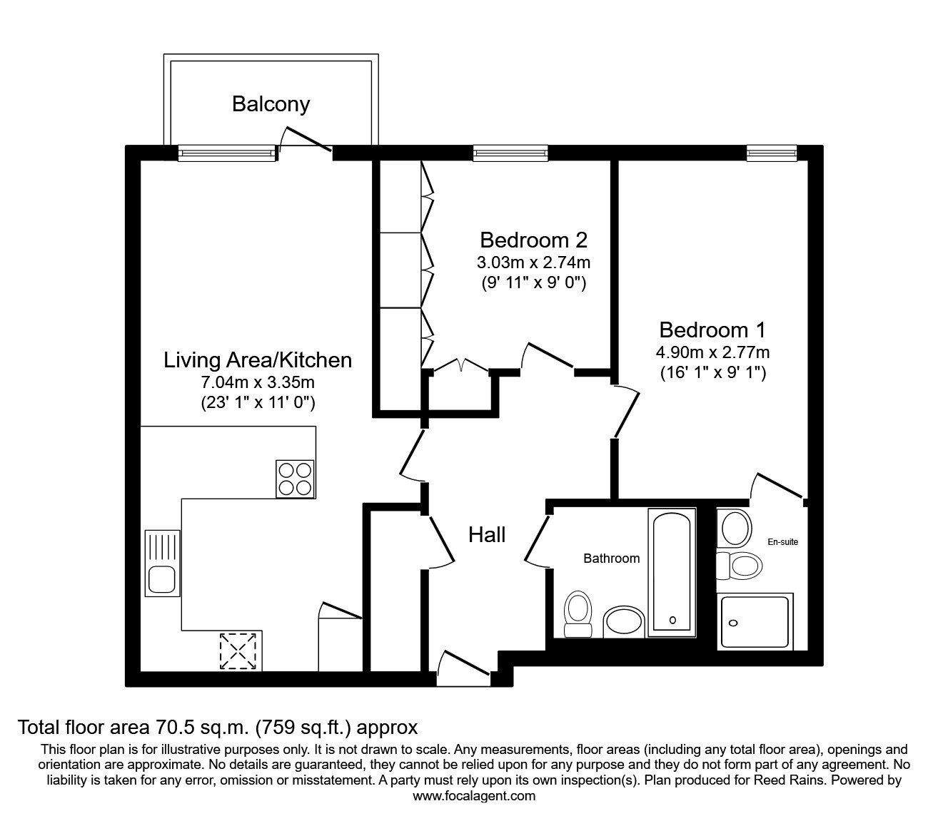 Floorplan of 2 bedroom Flat for sale, Navigation Street, Manchester, M4