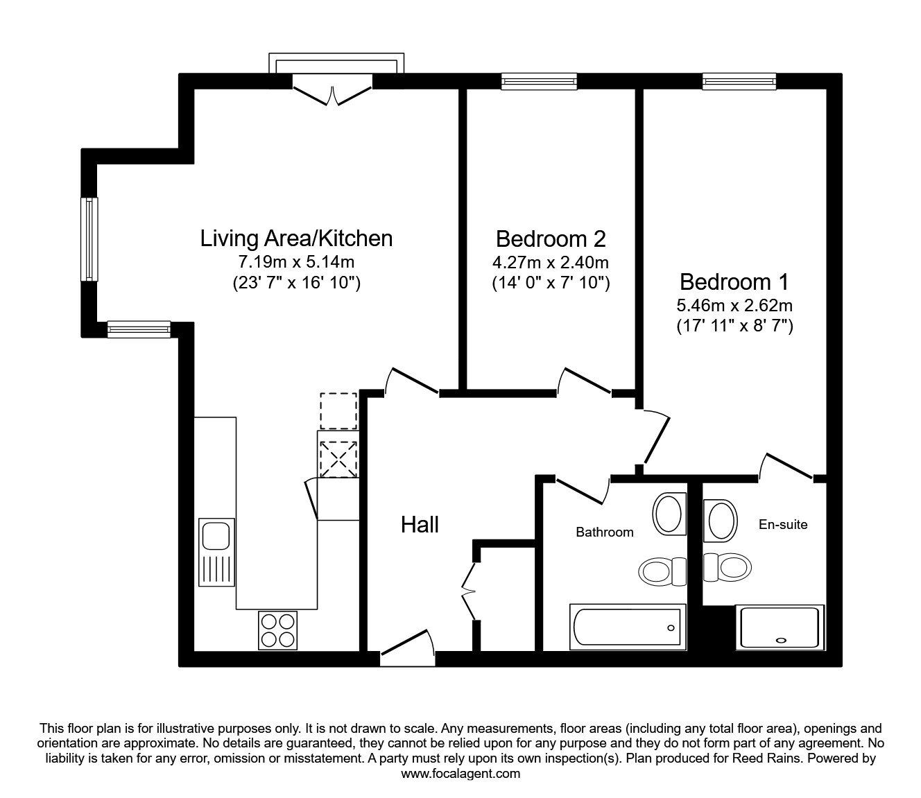 Floorplan of 2 bedroom Flat for sale, Little John Street, Manchester, M3
