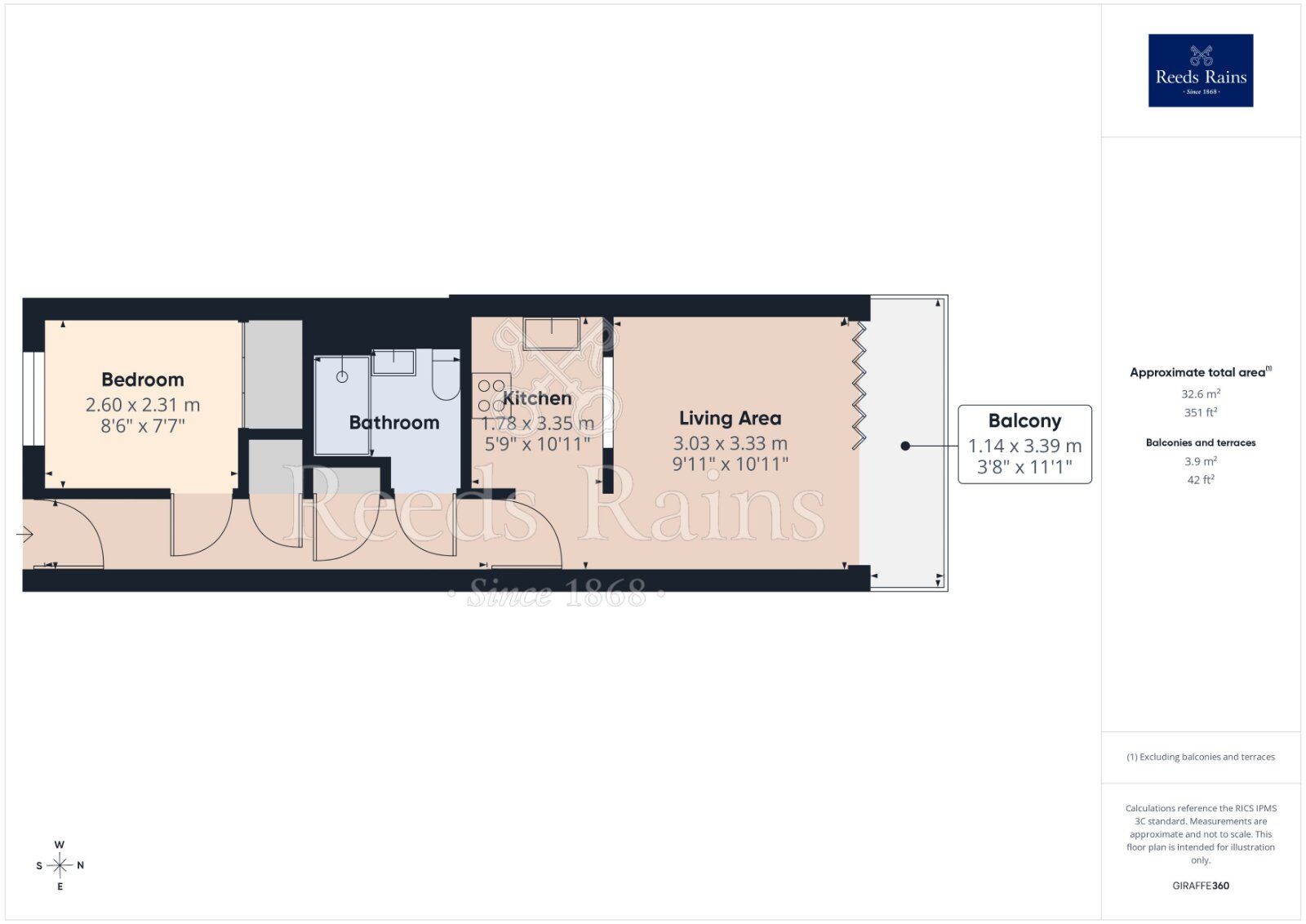 Floorplan of 1 bedroom Flat for sale, Burton Place, Manchester, M15