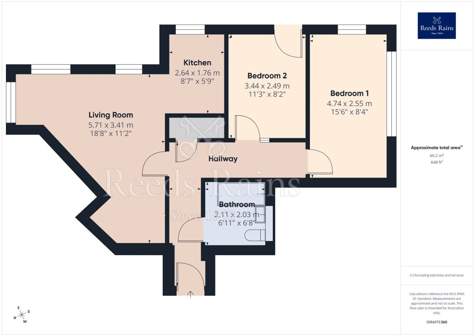Floorplan of 2 bedroom Flat for sale, Ducie Street, Manchester, M1