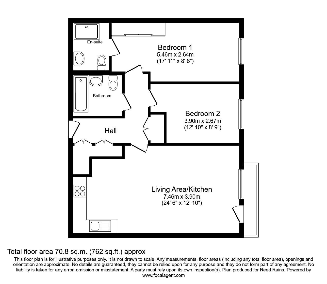 Floorplan of 2 bedroom Flat for sale, City Road East, Manchester, M15