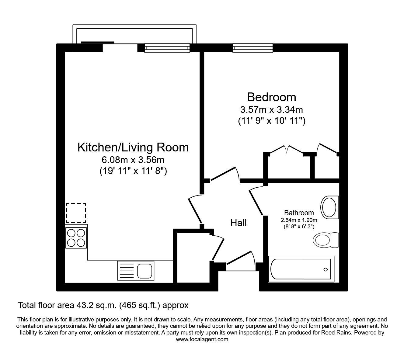 Floorplan of 1 bedroom Flat for sale, Water Street, Manchester, M3