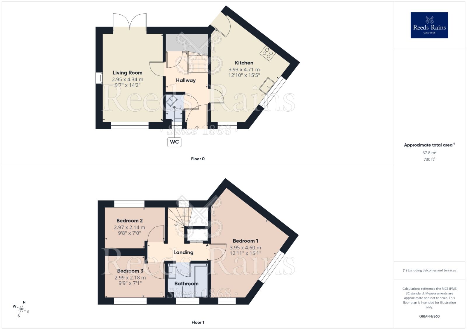 Floorplan of 3 bedroom House to rent, Yew Street, Manchester, Greater Manchester, M15