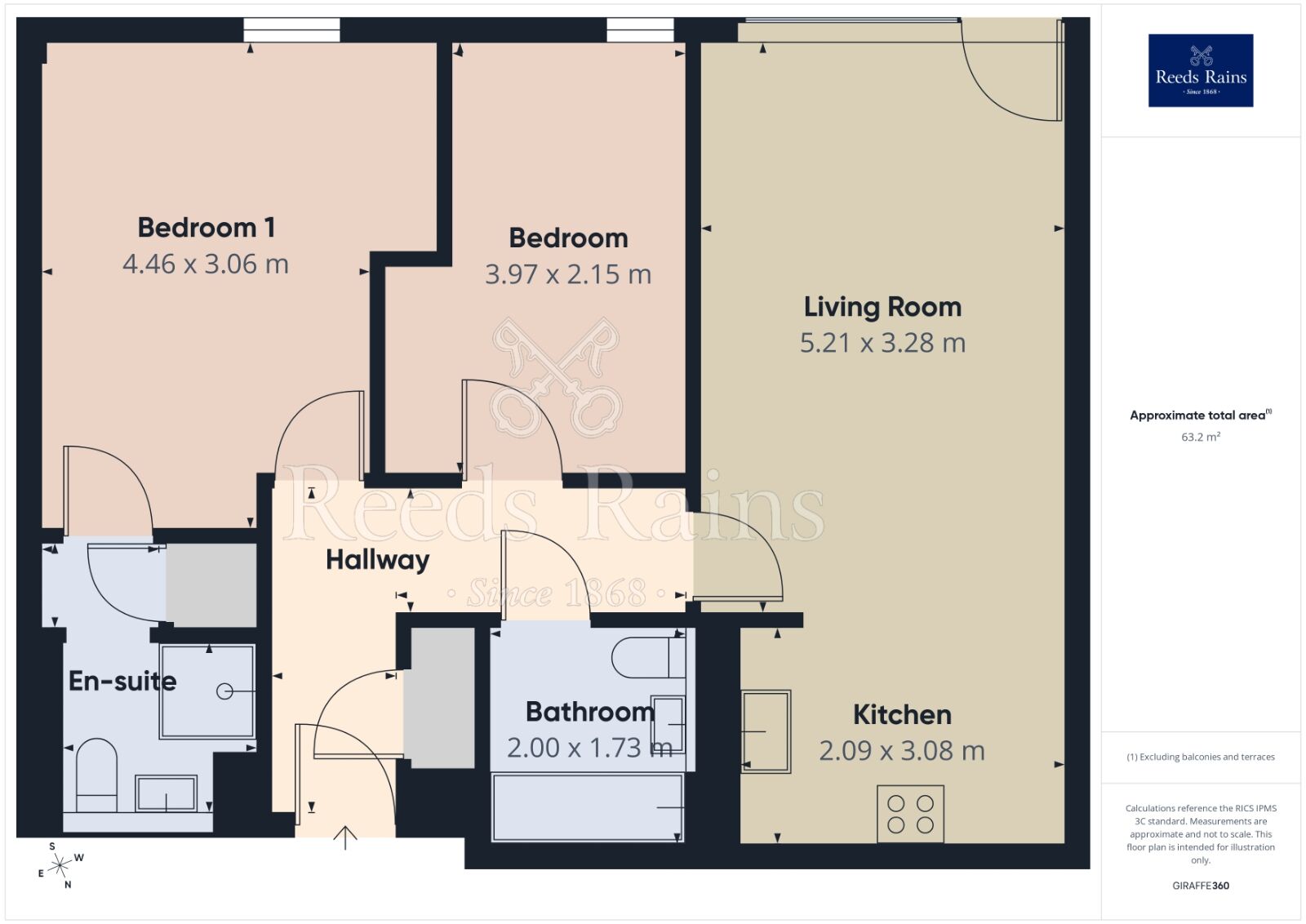 Floorplan of 2 bedroom Flat to rent, Ludgate Hill, Manchester, Greater Manchester, M4