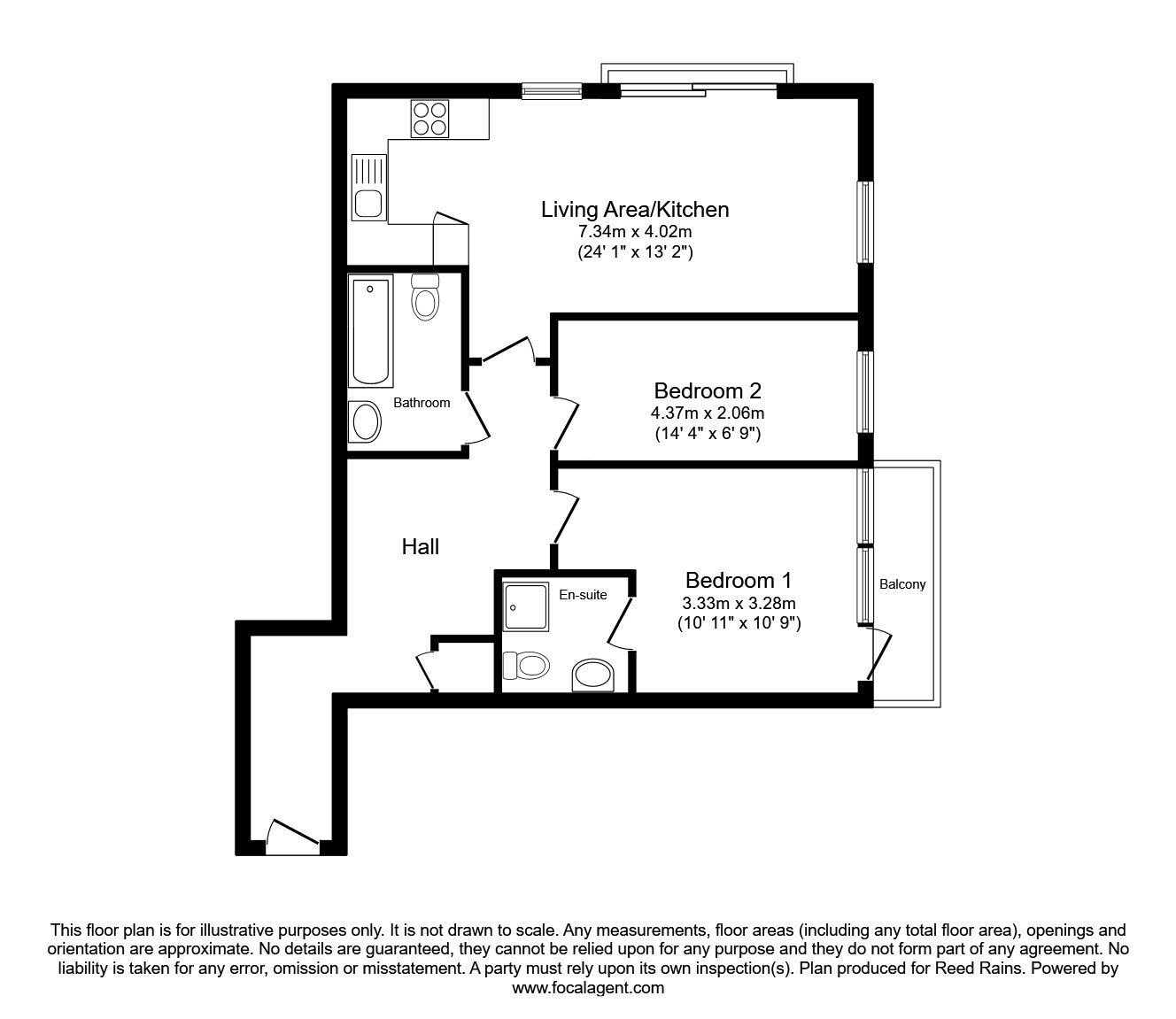 Floorplan of 2 bedroom Flat for sale, Dyche Street, Manchester, M4