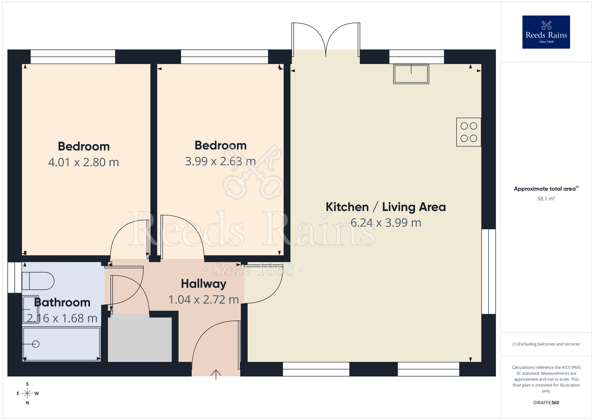 Floorplan of 2 bedroom Detached House for sale, Lomas Close, Salford, M5