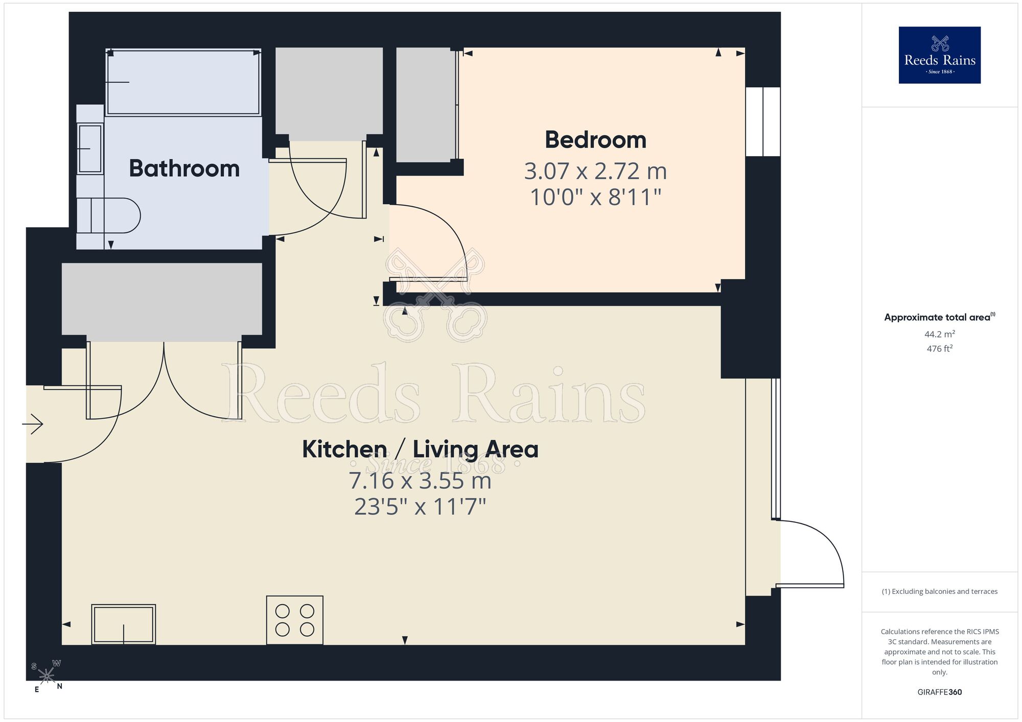Floorplan of 1 bedroom Flat for sale, Stanley Street, Salford, M3