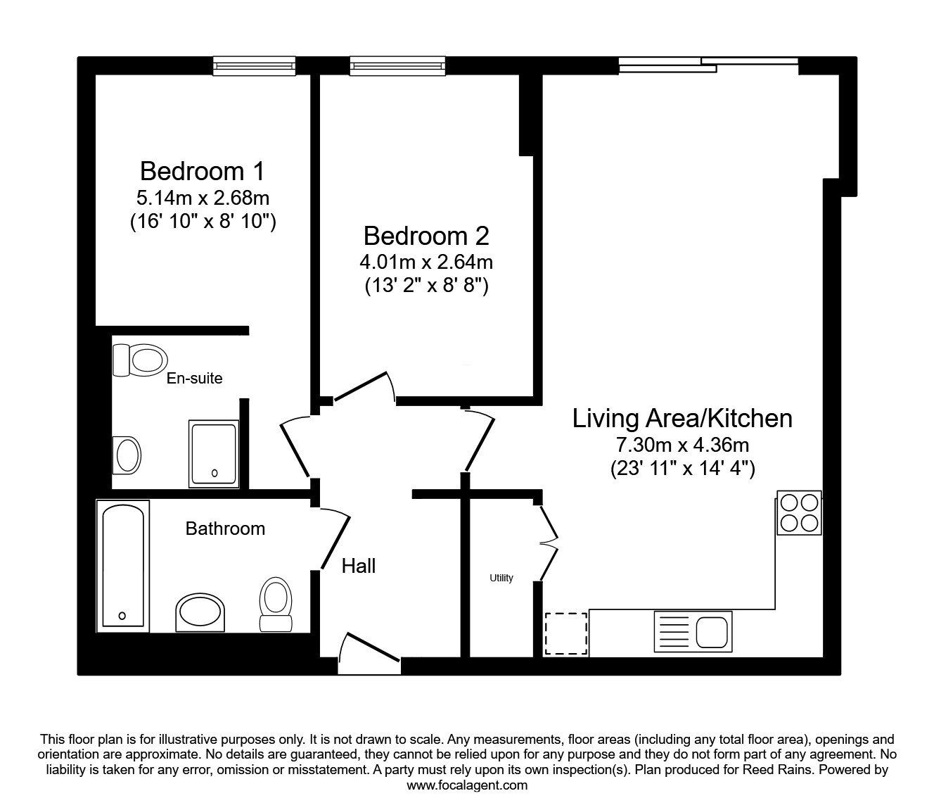 Floorplan of 2 bedroom Flat for sale, Isaac Way, Manchester, M4