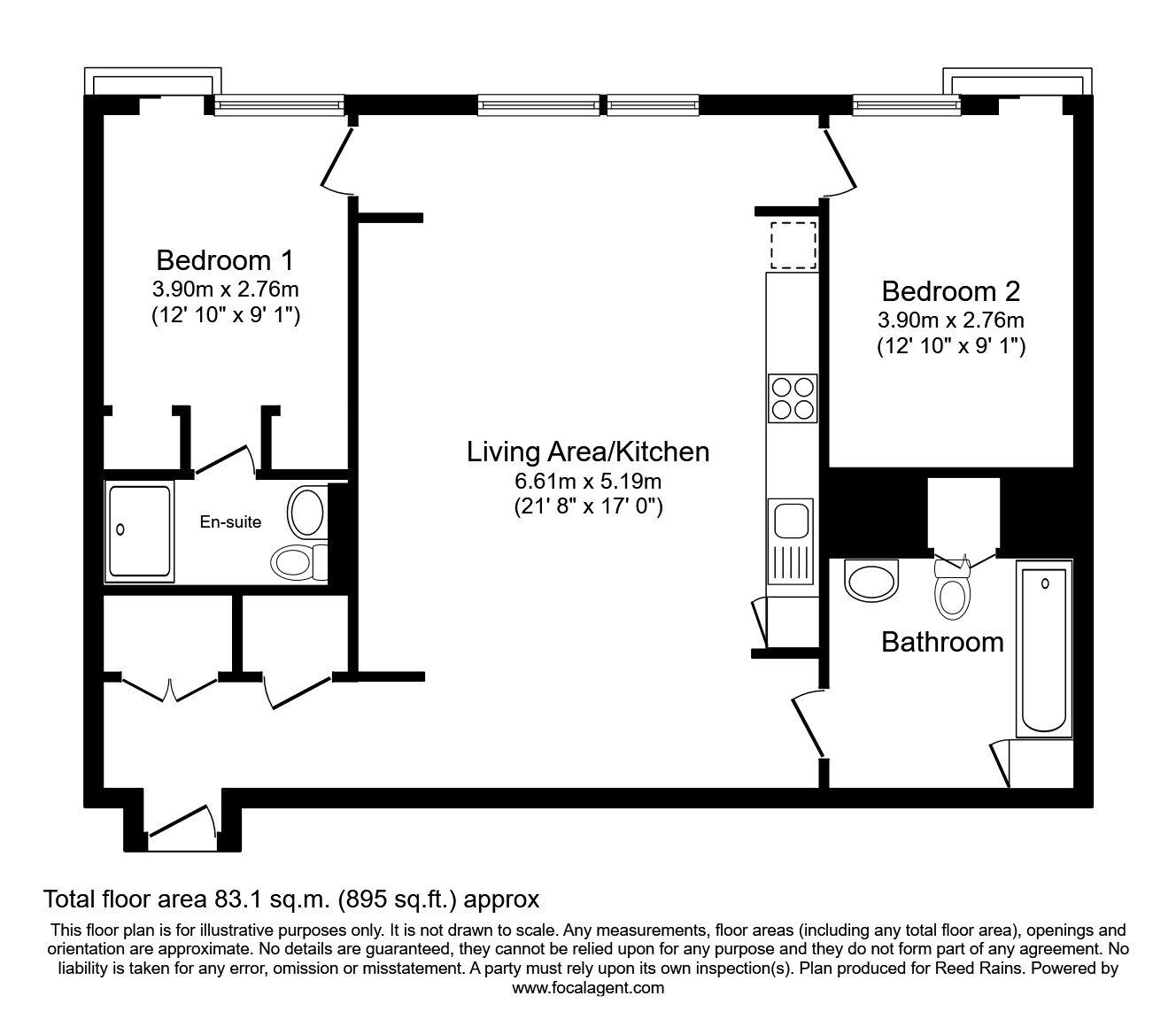 Floorplan of 2 bedroom Flat for sale, Chapeltown Street, Manchester, M1