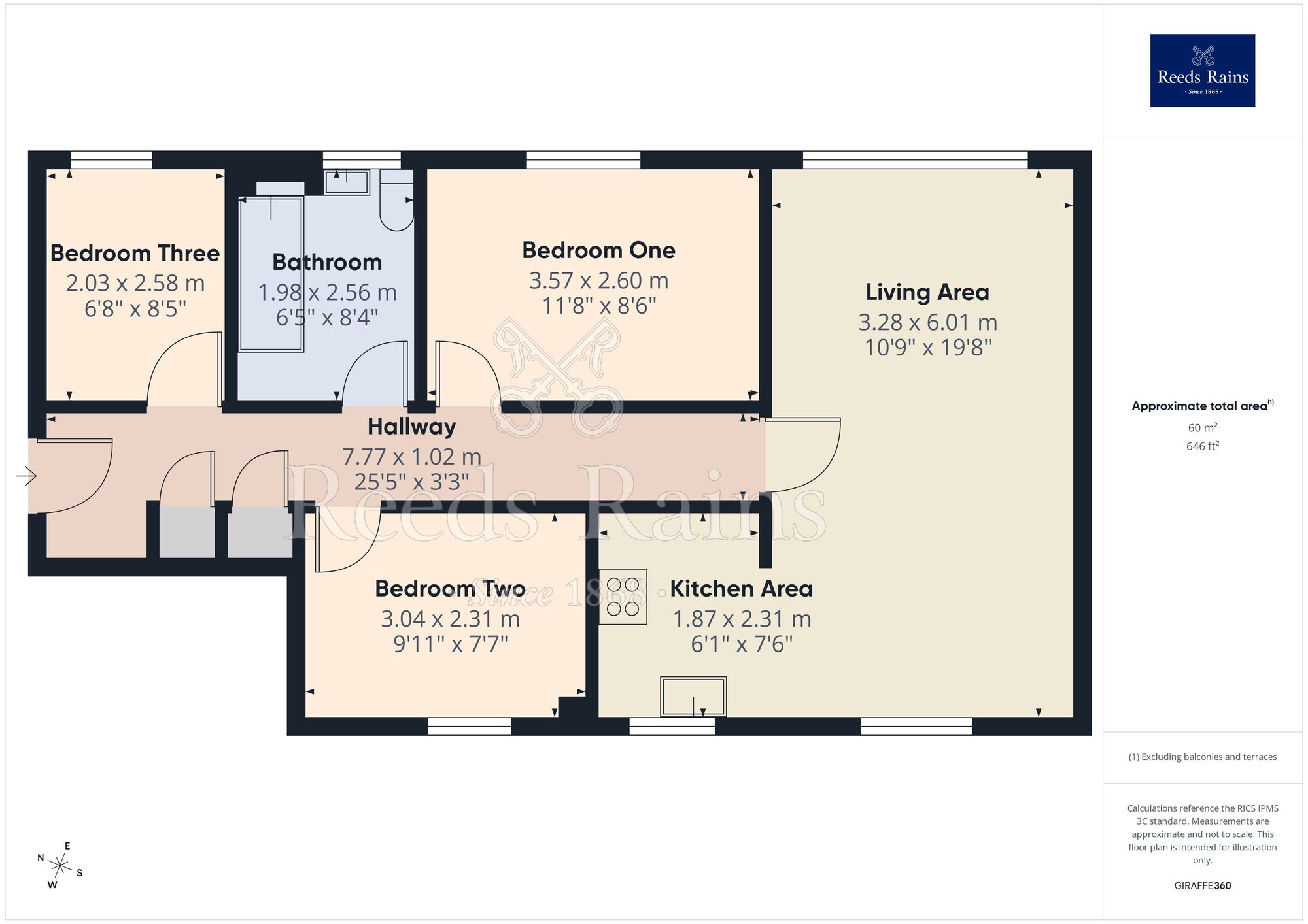 Floorplan of 3 bedroom Flat for sale, Stretford Road, Manchester, M15