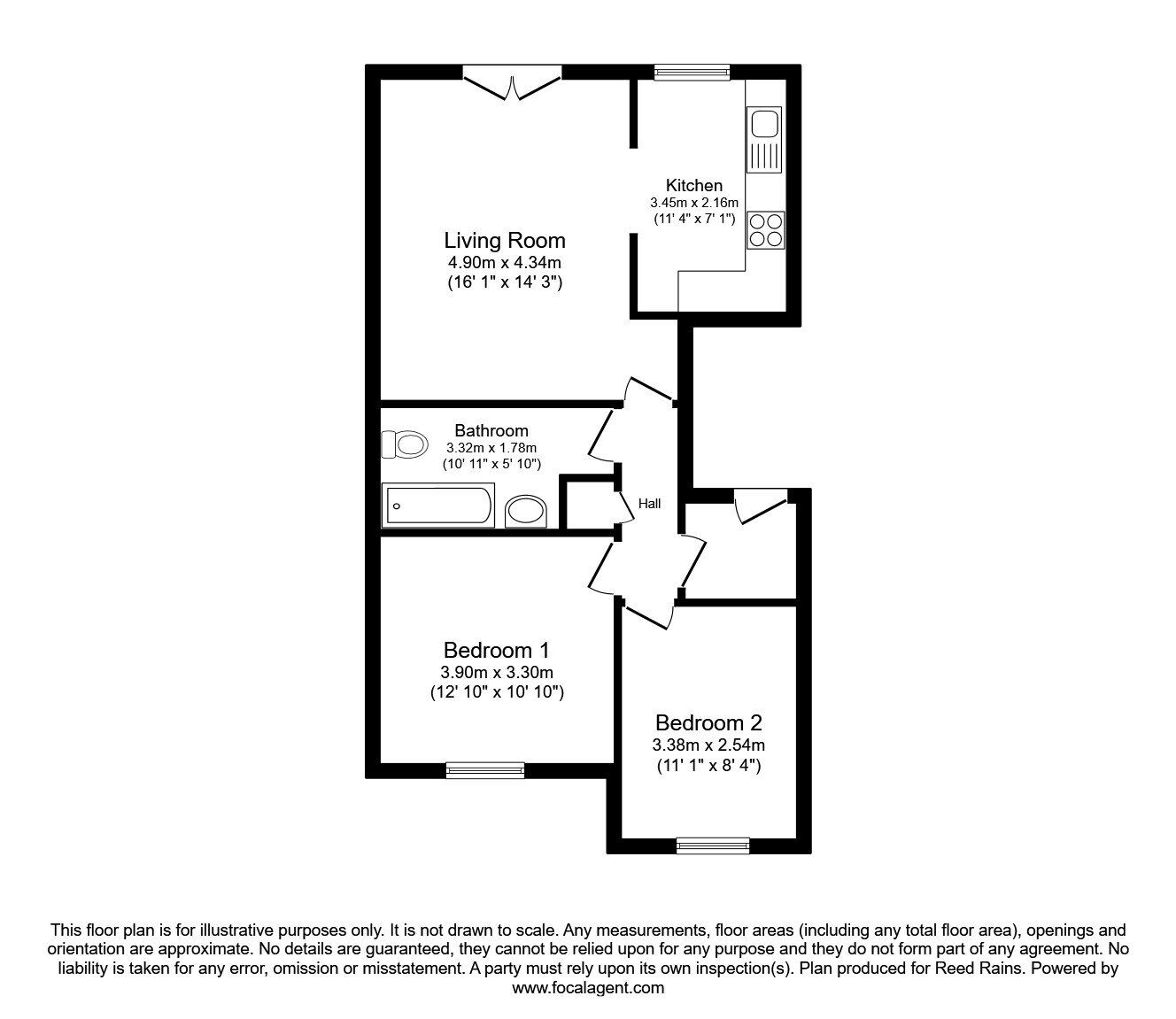 Floorplan of 2 bedroom Flat for sale, Labrador Quay, Salford, M50