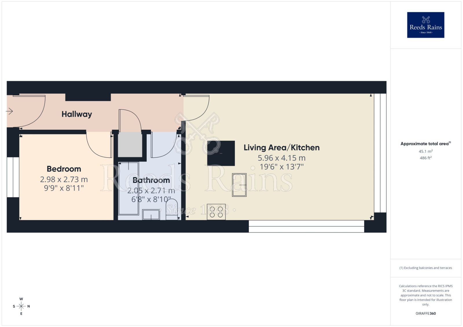 Floorplan of 1 bedroom Flat for sale, Princess Street, Manchester, M1