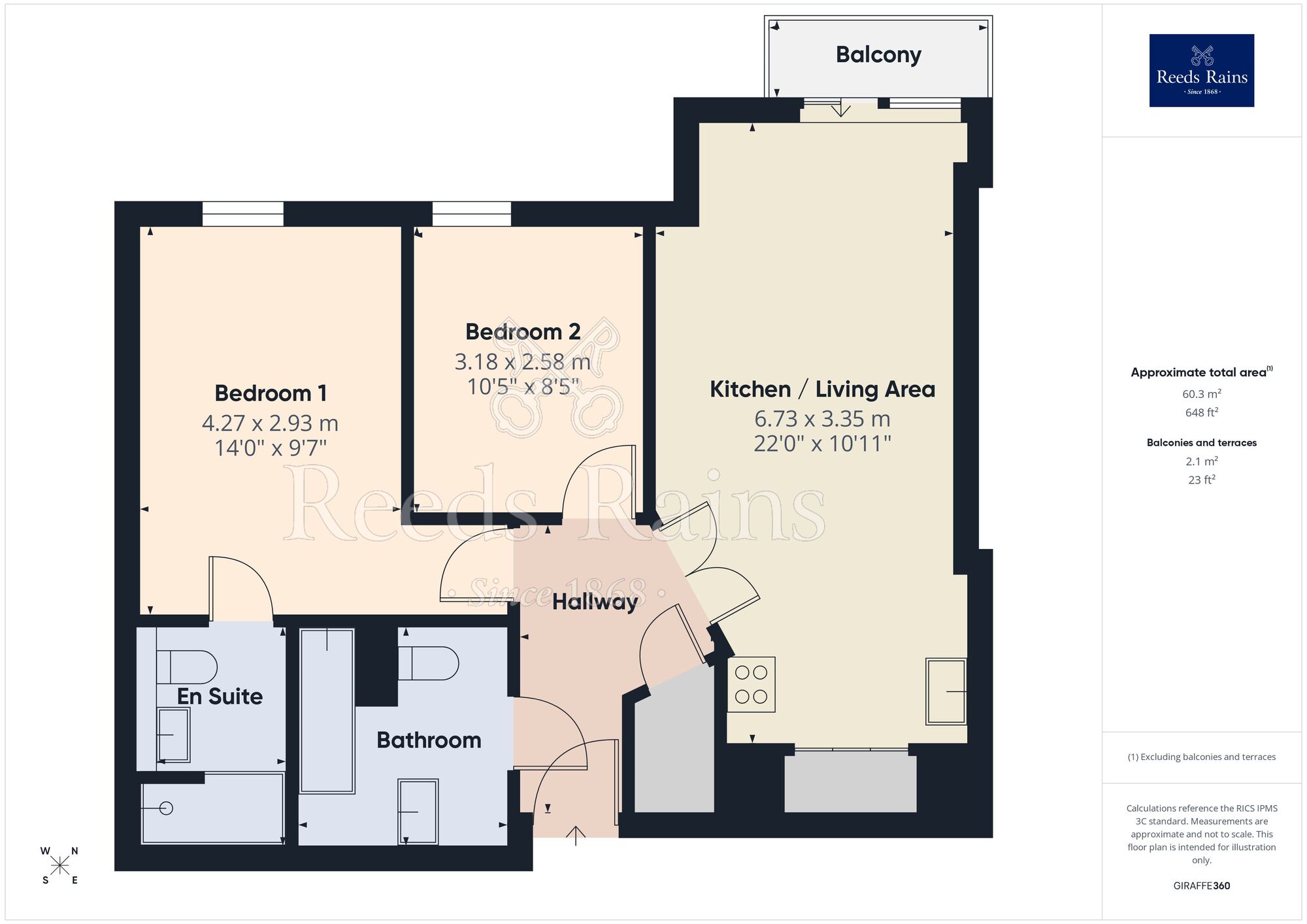 Floorplan of 2 bedroom Flat for sale, Fernie Street, Manchester, M4