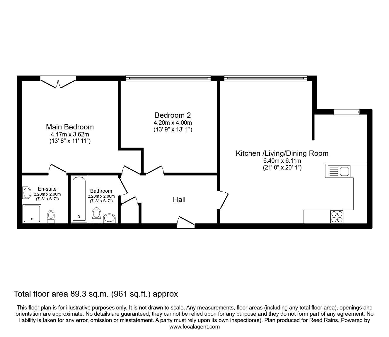 Floorplan of 2 bedroom Flat for sale, City Road East, Manchester, M15