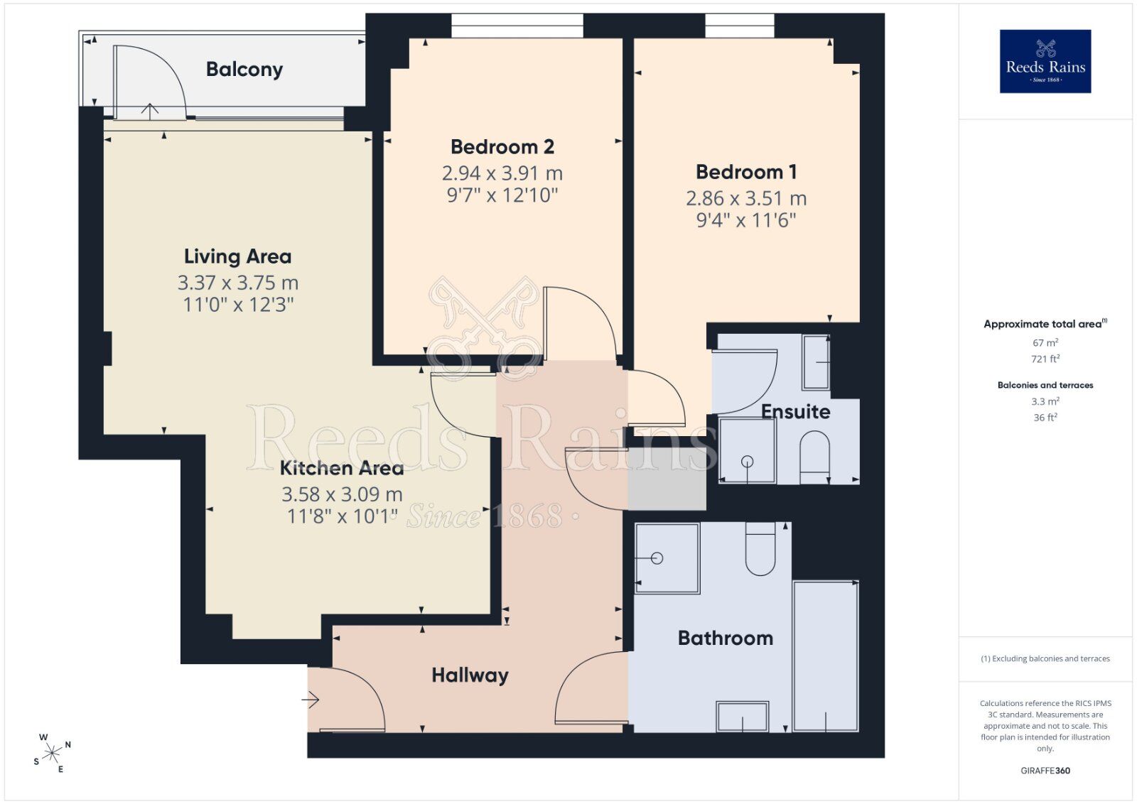 Floorplan of 2 bedroom Flat for sale, Dyche Street, Manchester, M4