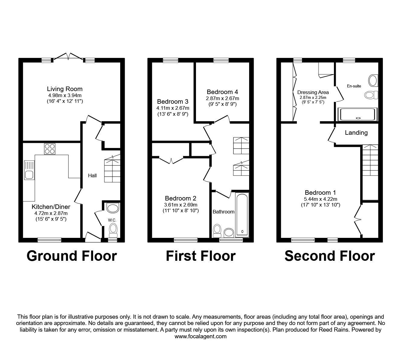 Floorplan of 4 bedroom Semi Detached House for sale, Redcliffe Drive, Manchester, M4