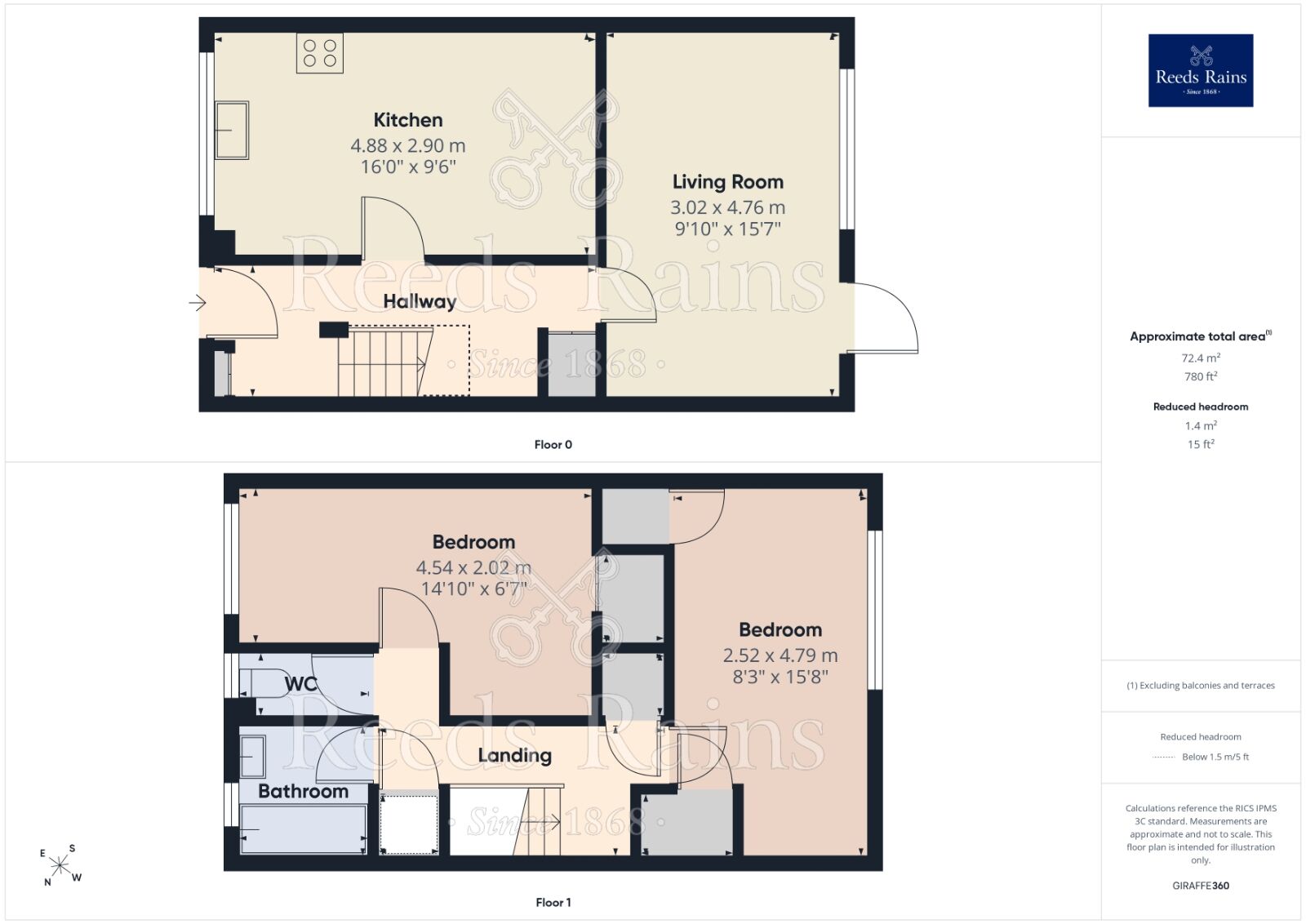 Floorplan of 2 bedroom Mid Terrace House to rent, Shilford Drive, Manchester, Greater Manchester, M4
