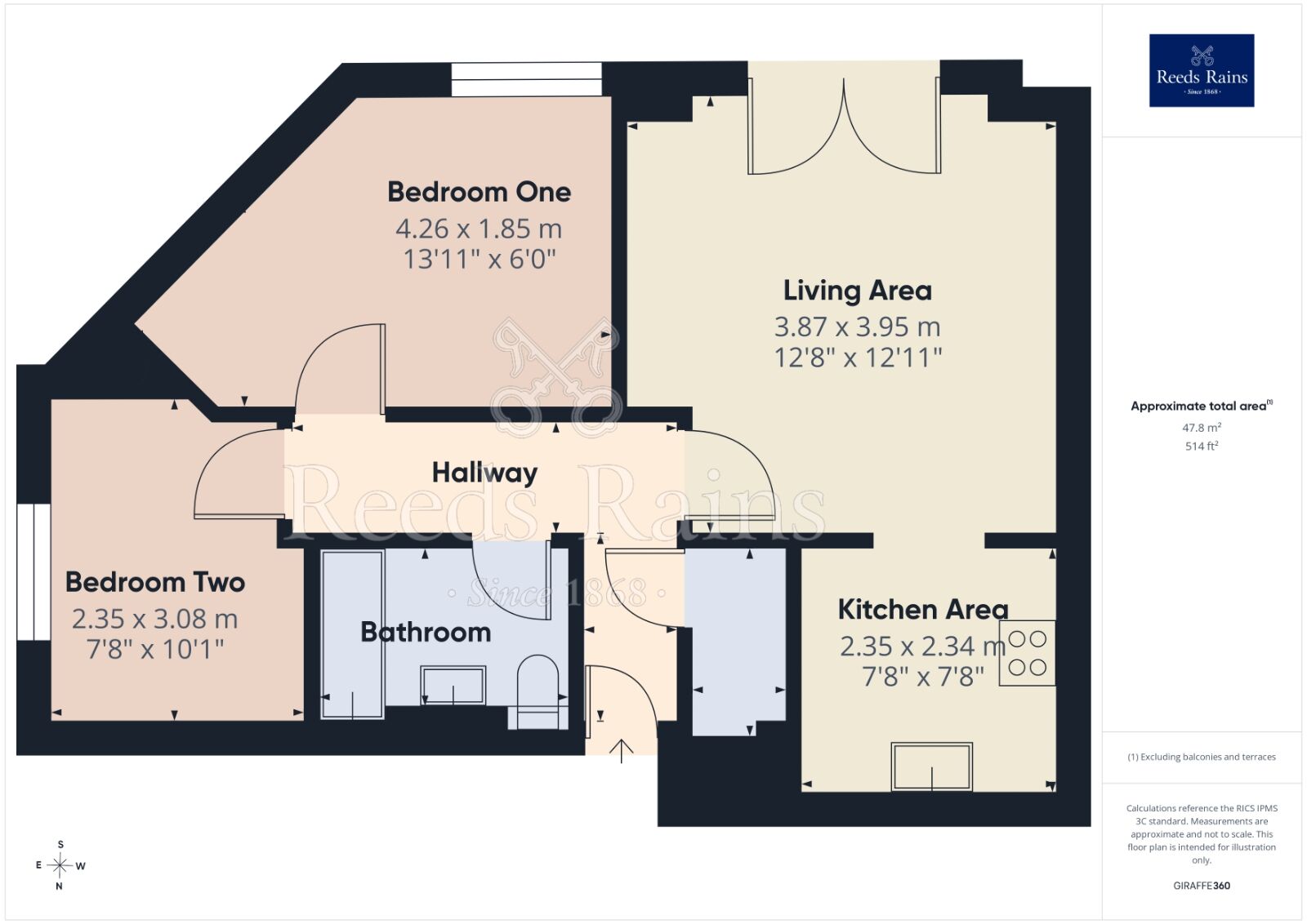 Floorplan of 2 bedroom Flat to rent, Samuel Ogden Street, Manchester, Greater Manchester, M1