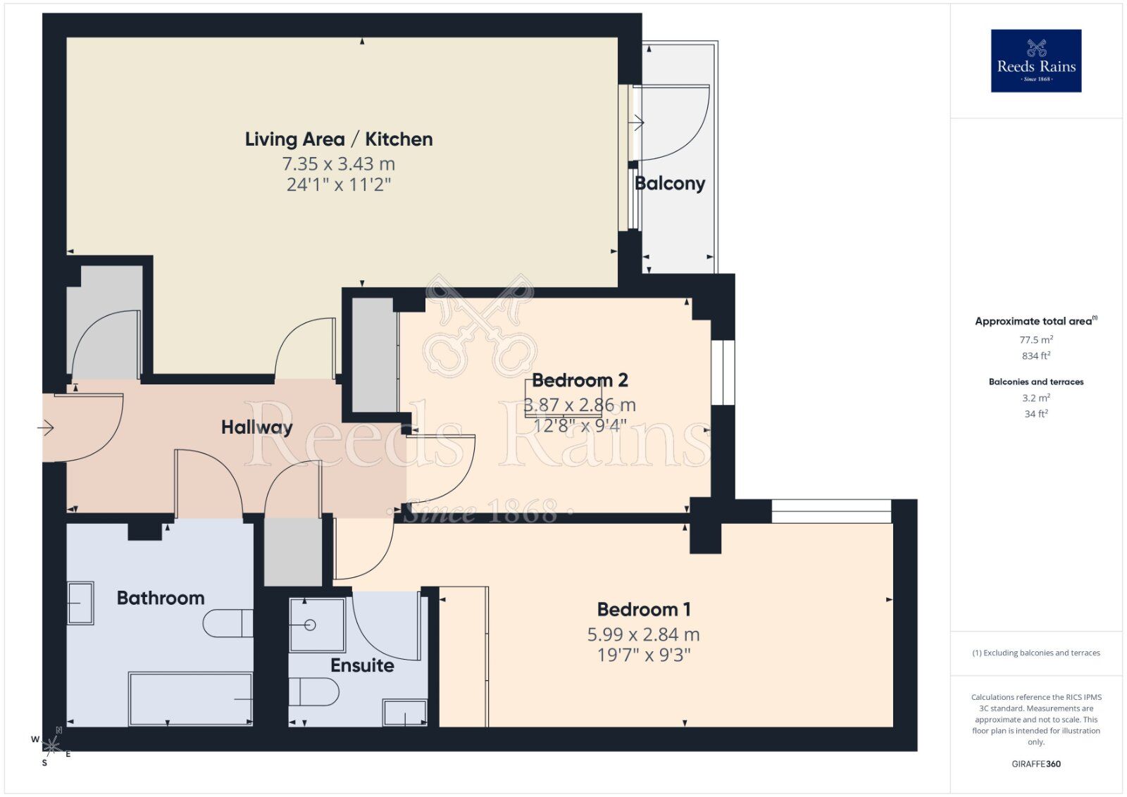 Floorplan of 2 bedroom Flat for sale, Dyche Street, Manchester, M4