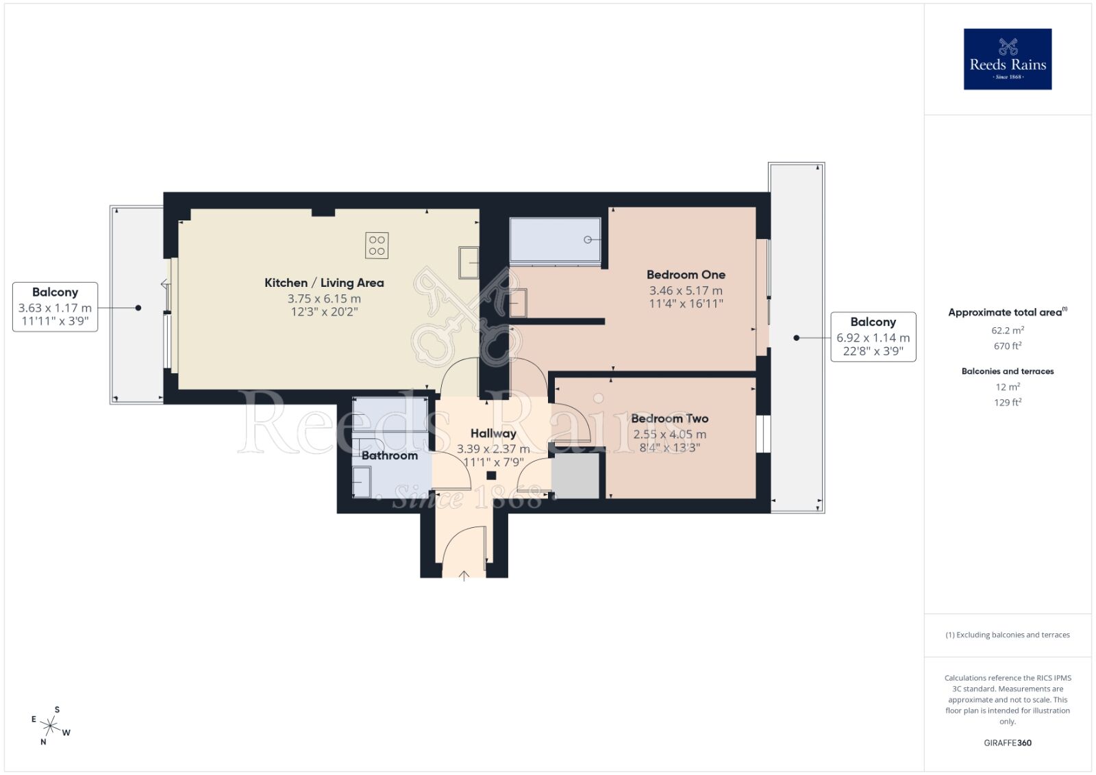 Floorplan of 2 bedroom Flat to rent, Brewer Street, Manchester, Greater Manchester, M1