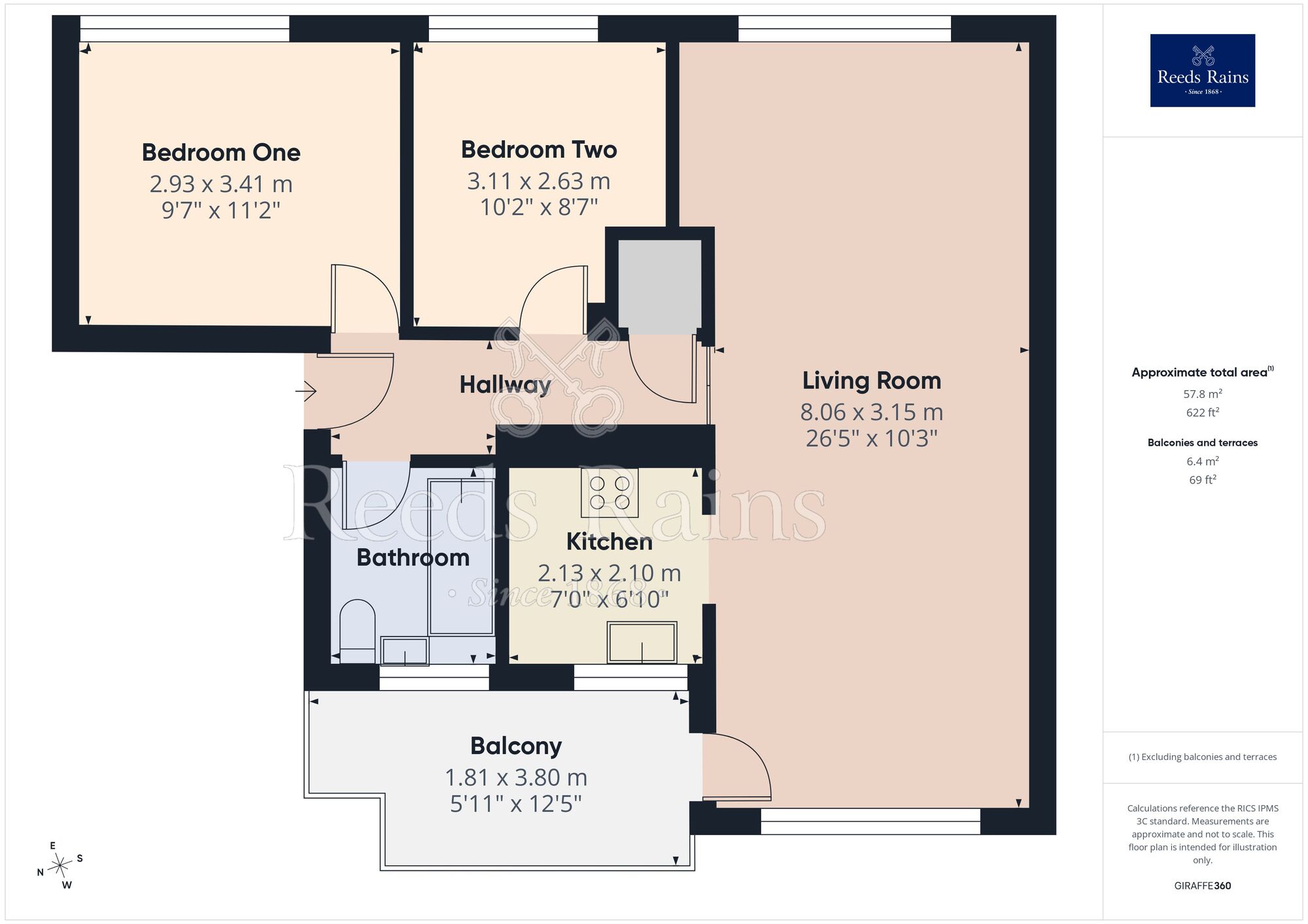 Floorplan of 2 bedroom Flat for sale, Asgard Drive, Salford, M5