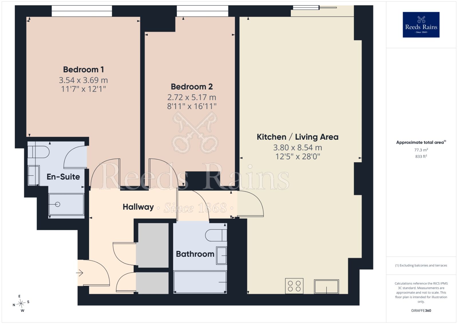 Floorplan of 2 bedroom Flat to rent, Watson Street, Manchester, Greater Manchester, M3