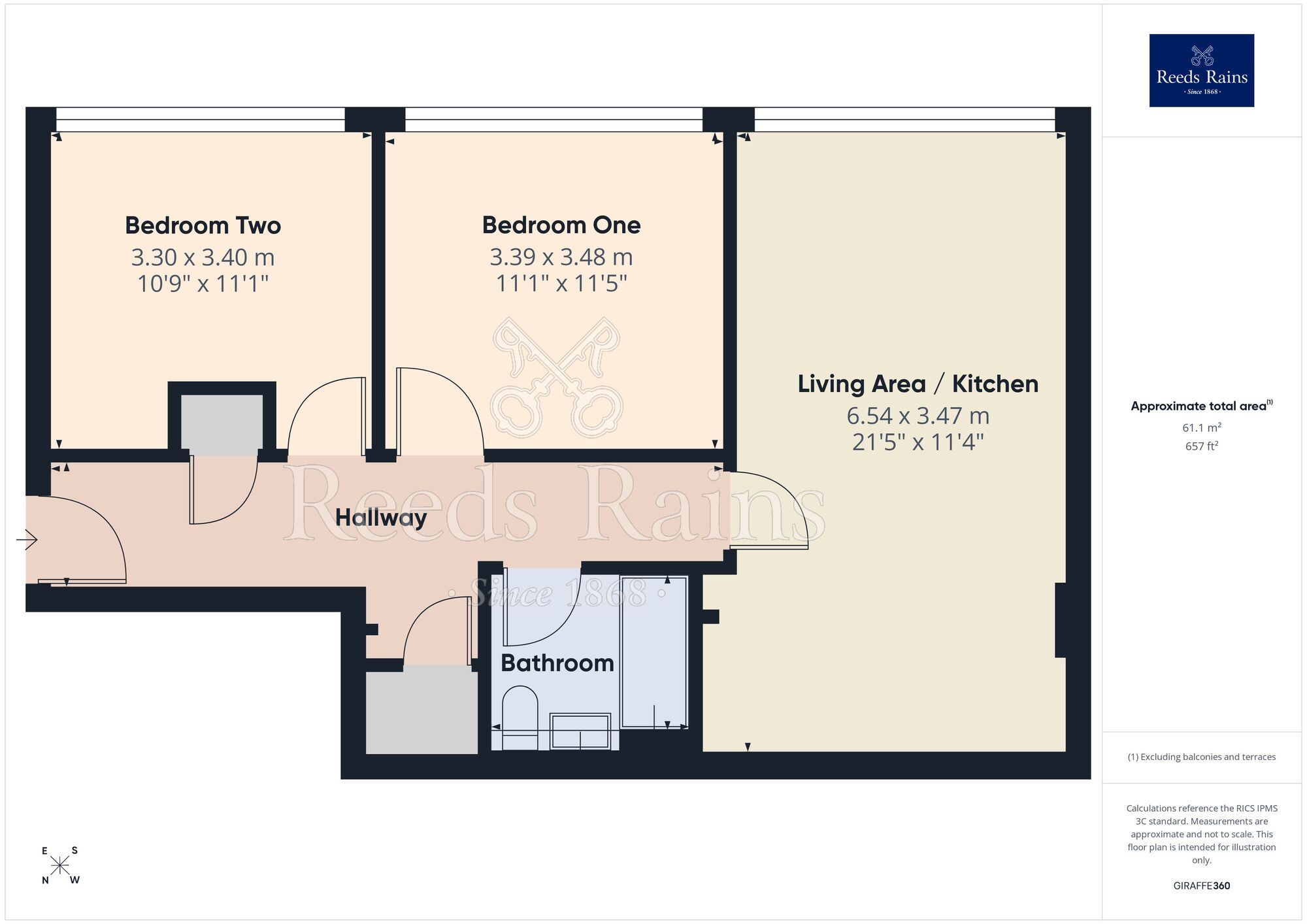 Floorplan of 2 bedroom Flat for sale, Hilton Street, Manchester, M1
