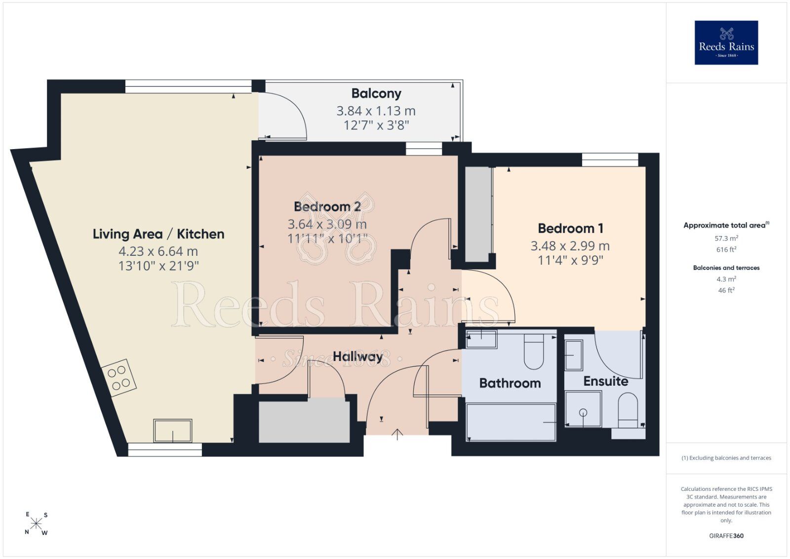 Floorplan of 2 bedroom Flat for sale, Water Street, Manchester, M3