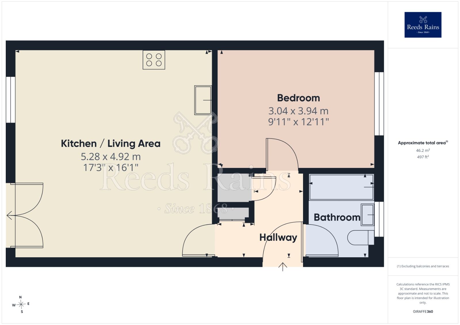 Floorplan of 1 bedroom Flat to rent, Falconwood Way, Manchester, Greater Manchester, M11