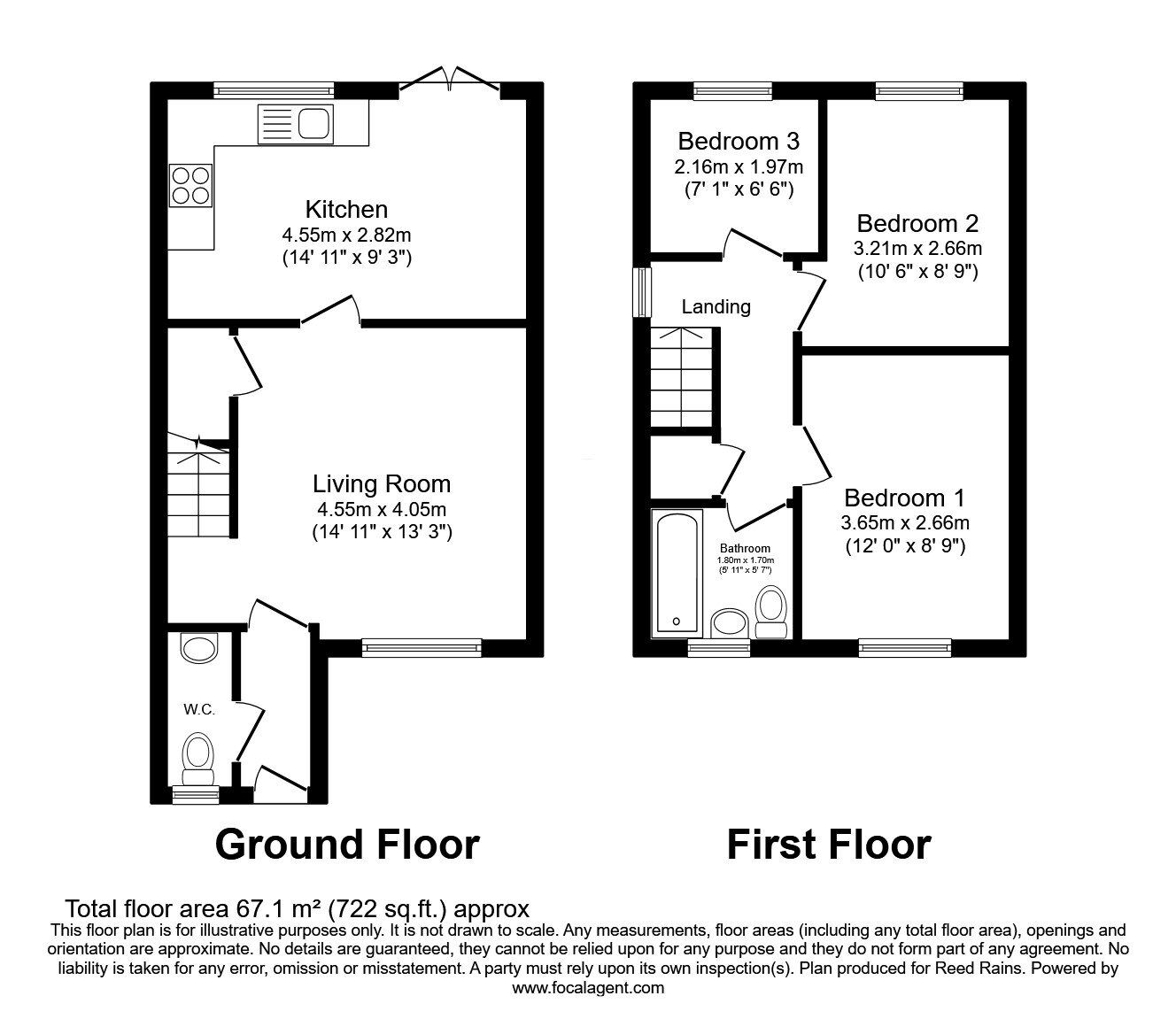 Floorplan of 3 bedroom Semi Detached House for sale, Fairy Lane, Manchester, M8
