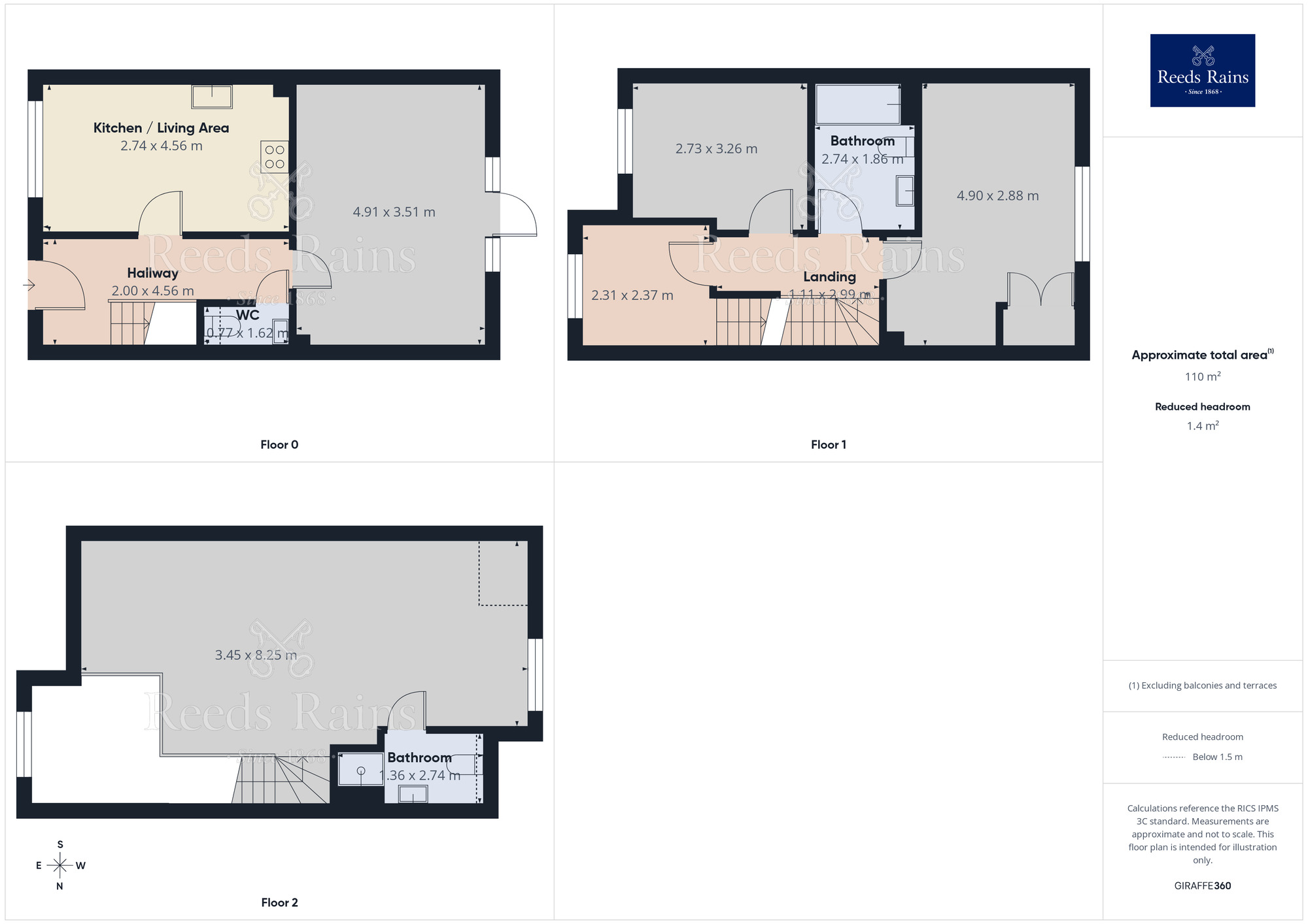 Floorplan of 3 bedroom Mid Terrace House to rent, Hartley Hall Gardens, Gowan Road, Greater Manchester, M16