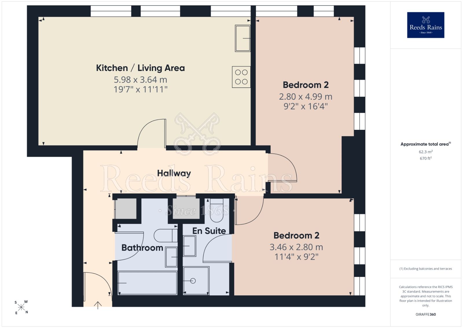 Floorplan of 2 bedroom Flat to rent, Newton Street, Manchester, Greater Manchester, M1