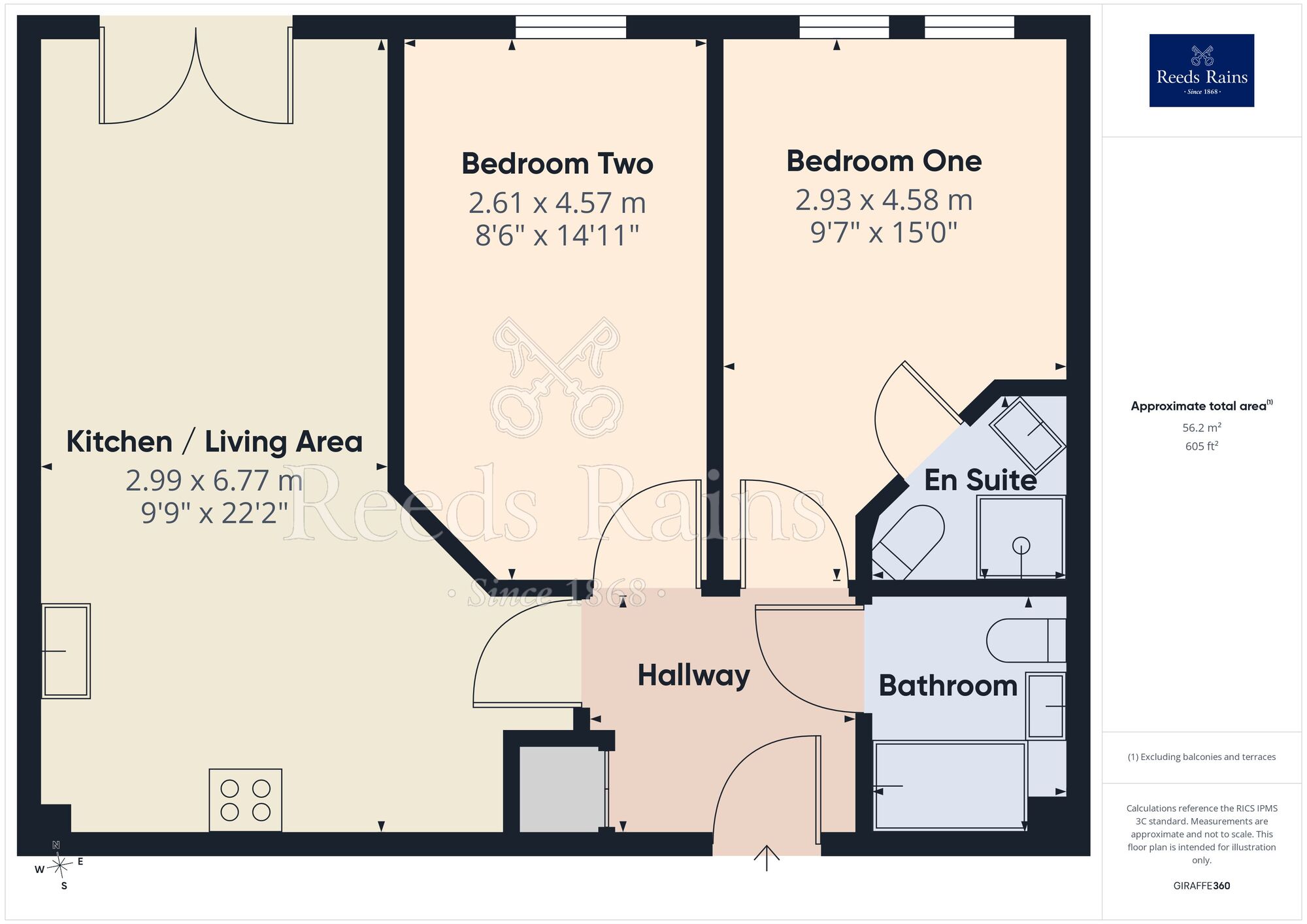 Floorplan of 2 bedroom Flat for sale, Elmira Way, Salford, M5