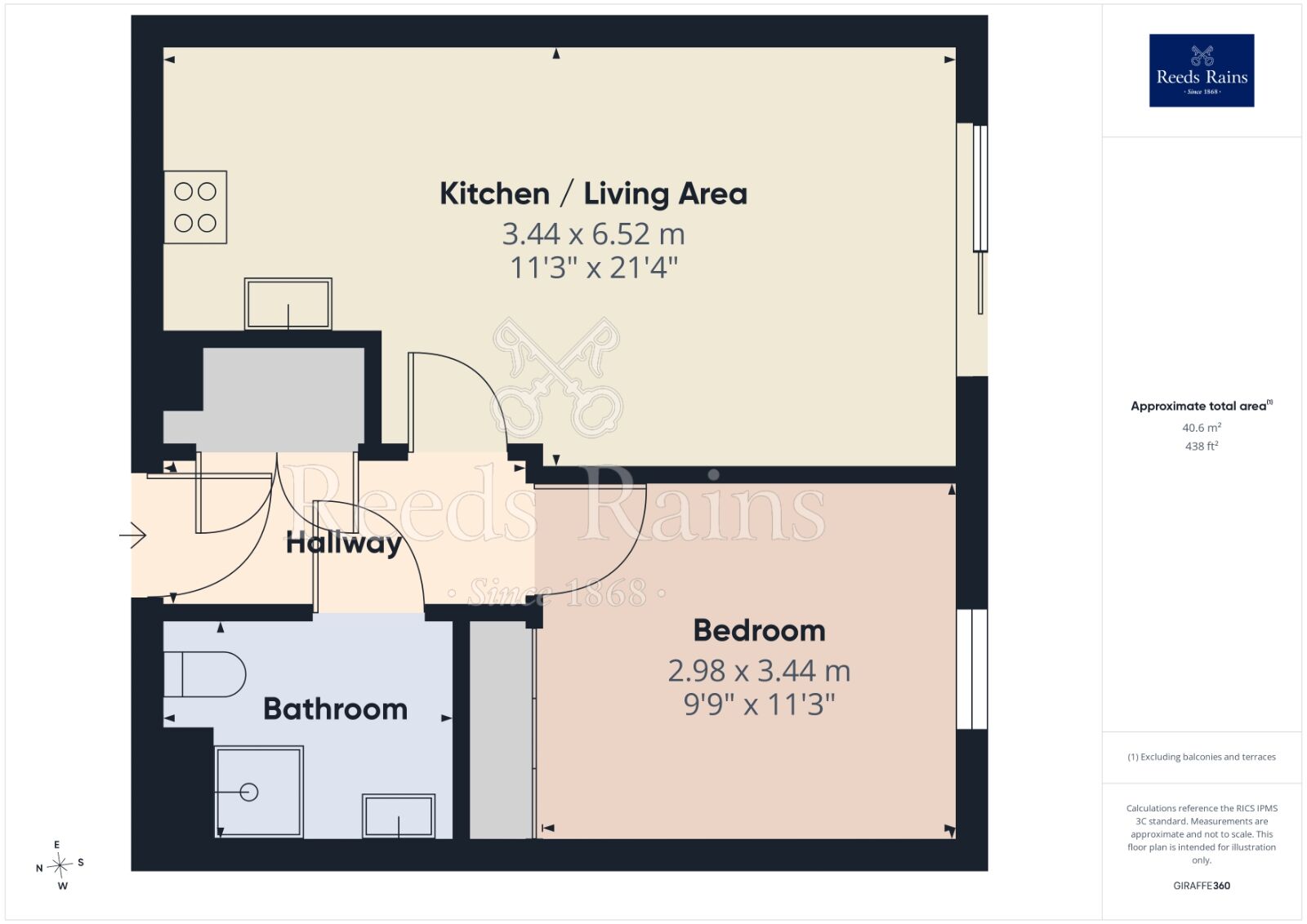 Floorplan of 1 bedroom Flat to rent, Stillwater Drive, Manchester, Greater Manchester, M11