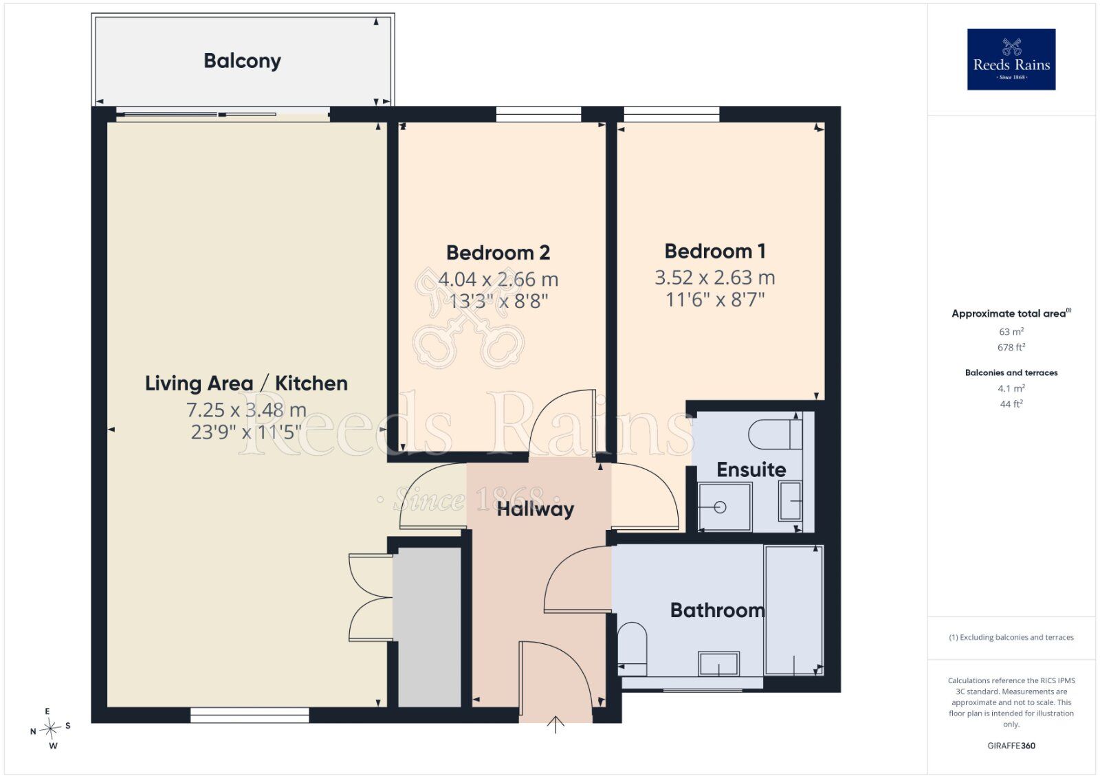 Floorplan of 2 bedroom Flat for sale, Isaac Way, Manchester, M4