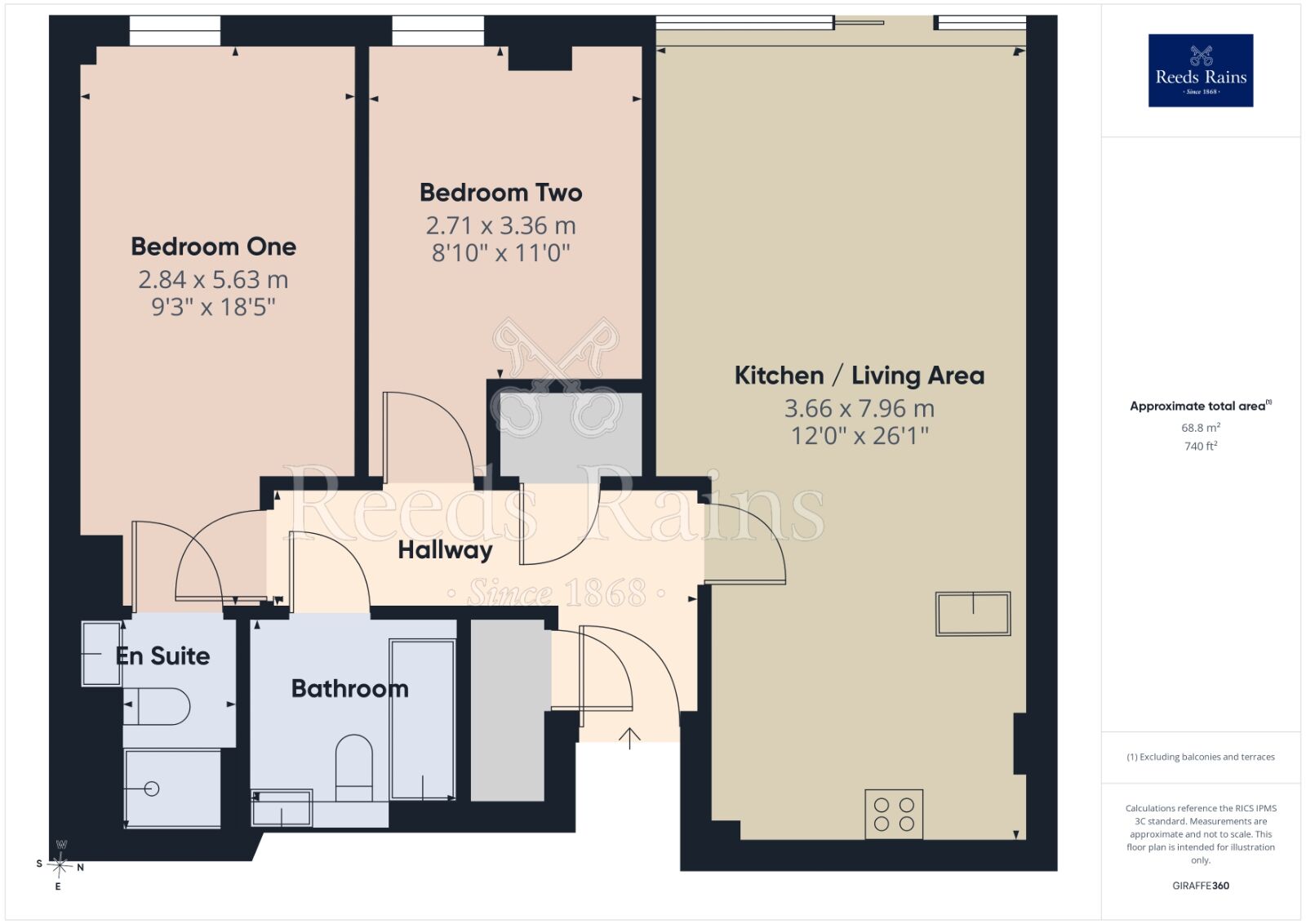 Floorplan of 2 bedroom Flat to rent, Blantyre Street, Manchester, Greater Manchester, M15
