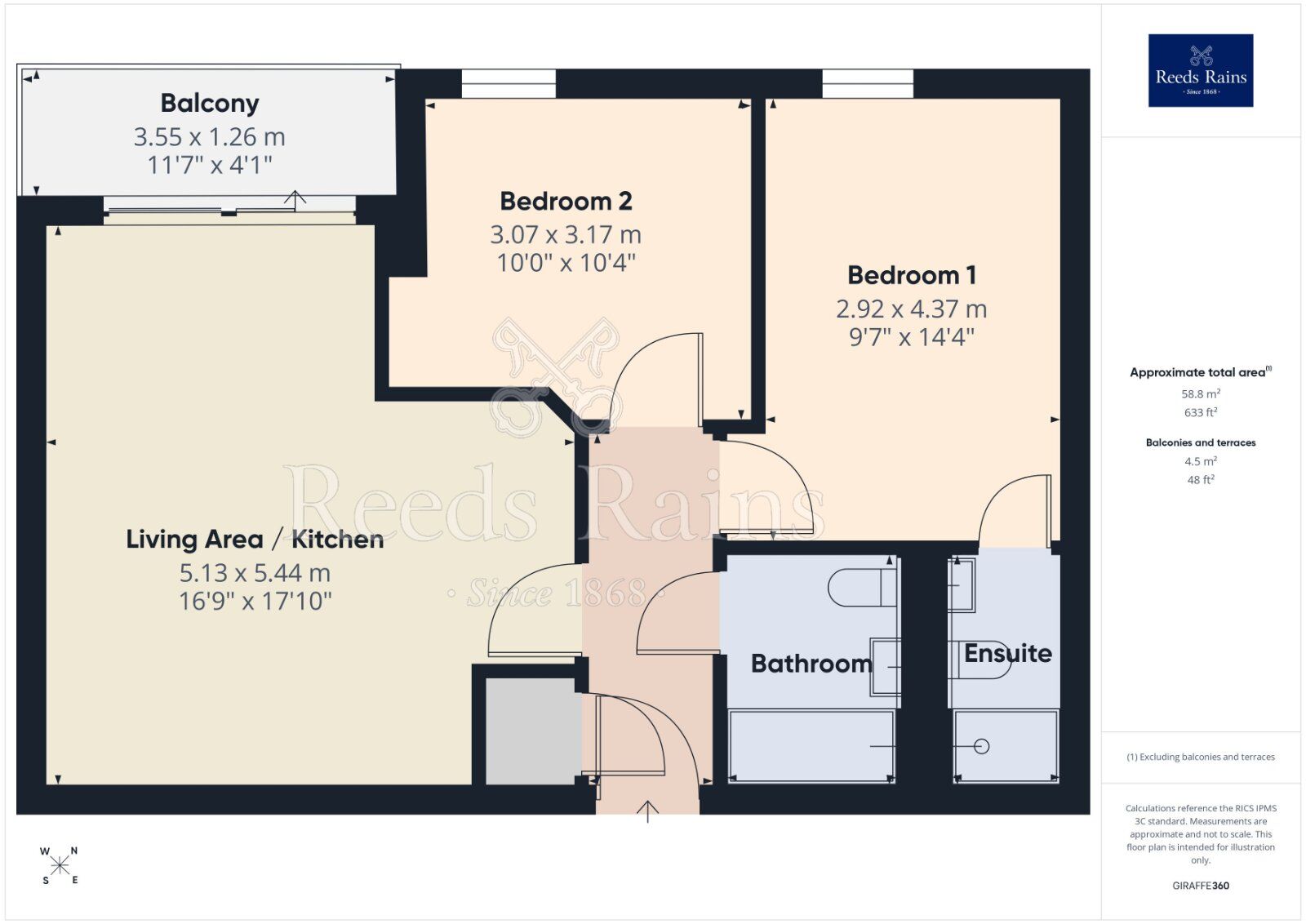 Floorplan of 2 bedroom Flat for sale, Regent Road, Manchester, M3