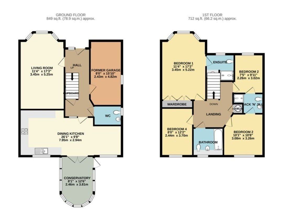 Floorplan of 4 bedroom Detached House to rent, Ainsbrook Avenue, Manchester, Greater Manchester, M9