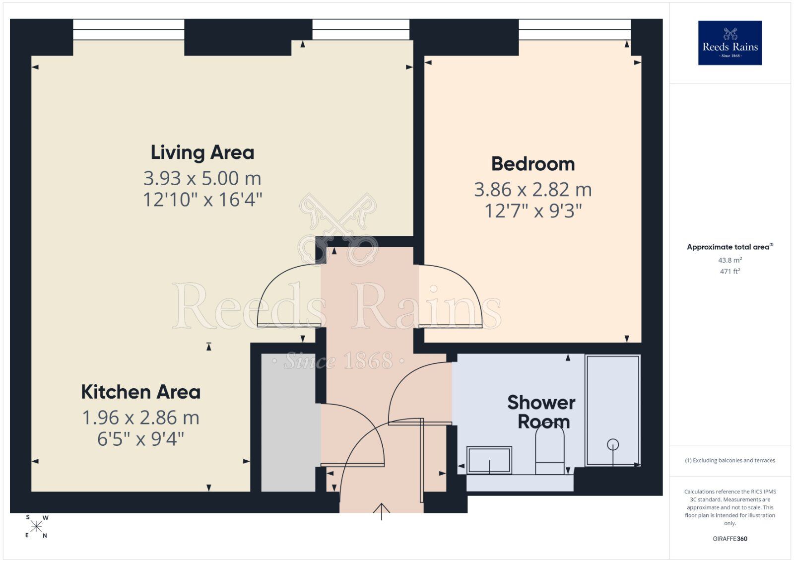 Floorplan of 1 bedroom Flat for sale, Cambridge Street, Manchester, M1
