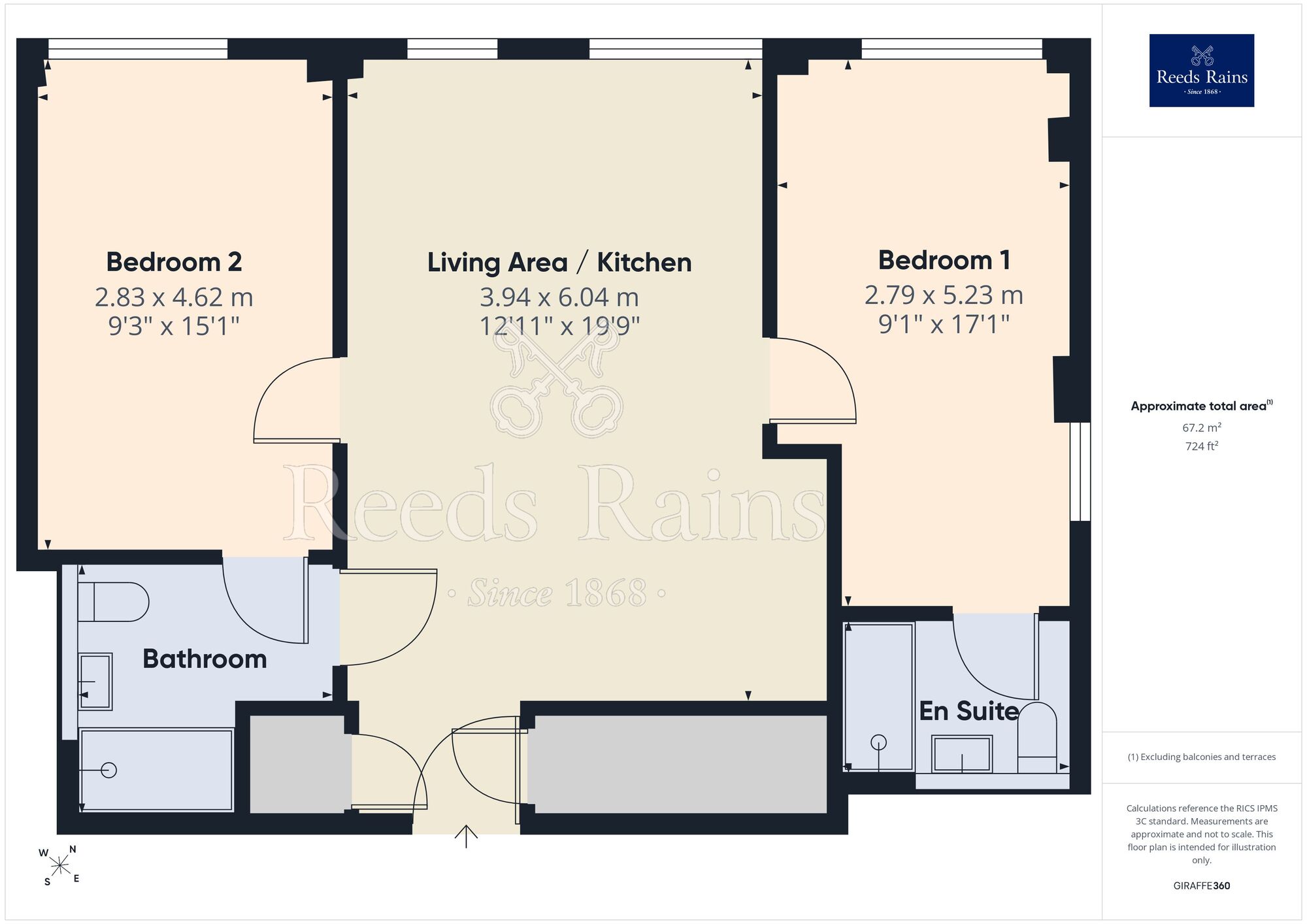 Floorplan of 2 bedroom Flat for sale, Boundary Lane, Manchester, M15