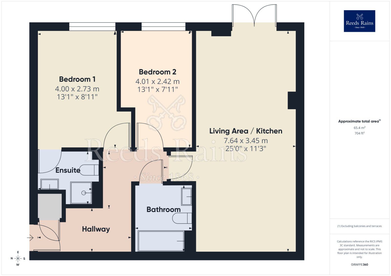 Floorplan of 2 bedroom Flat for sale, City Road East, Manchester, M15
