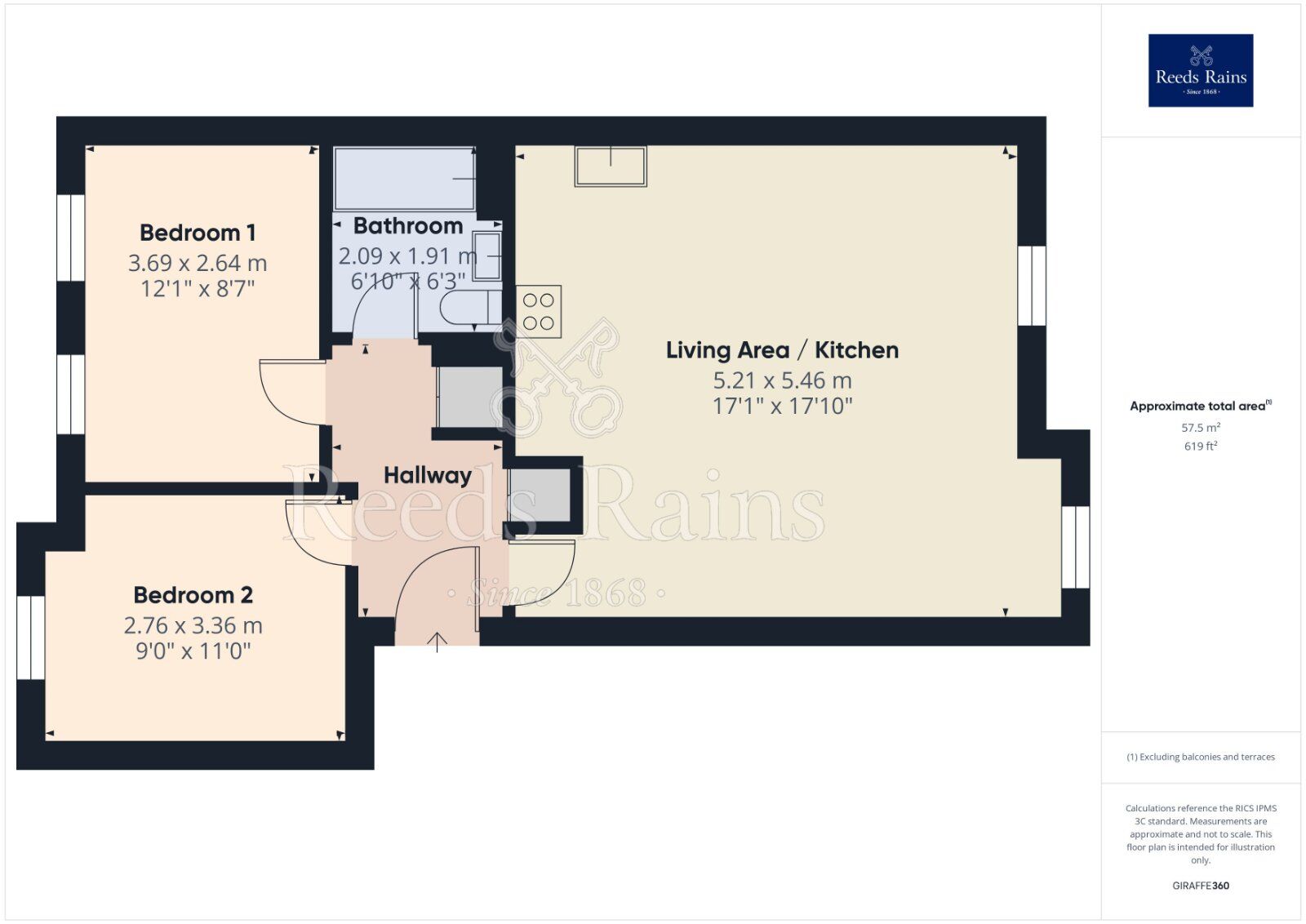 Floorplan of 2 bedroom Flat for sale, Liverpool Road, Manchester, M3