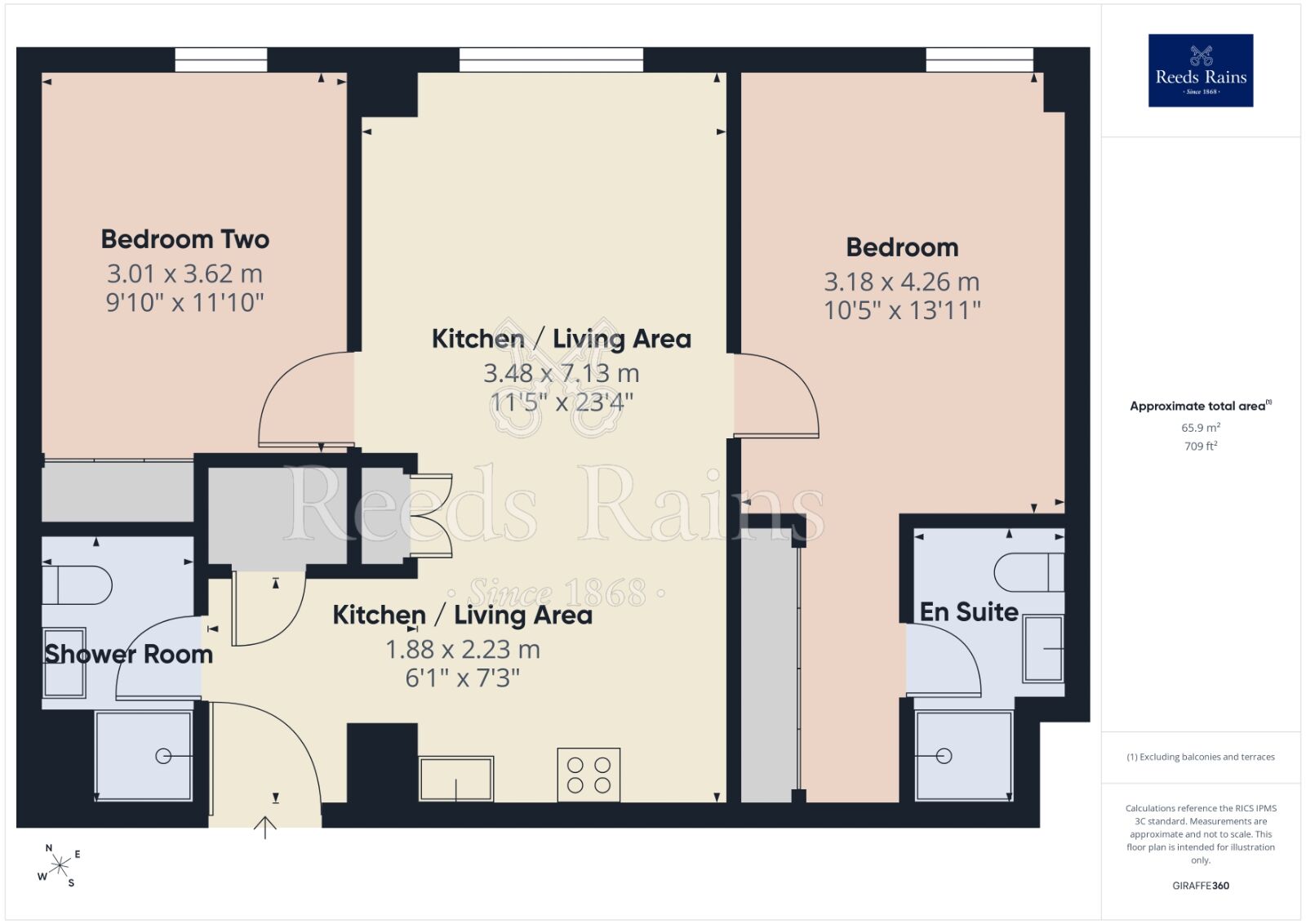 Floorplan of 2 bedroom Flat to rent, Bendix Street, Manchester, Greater Manchester, M4