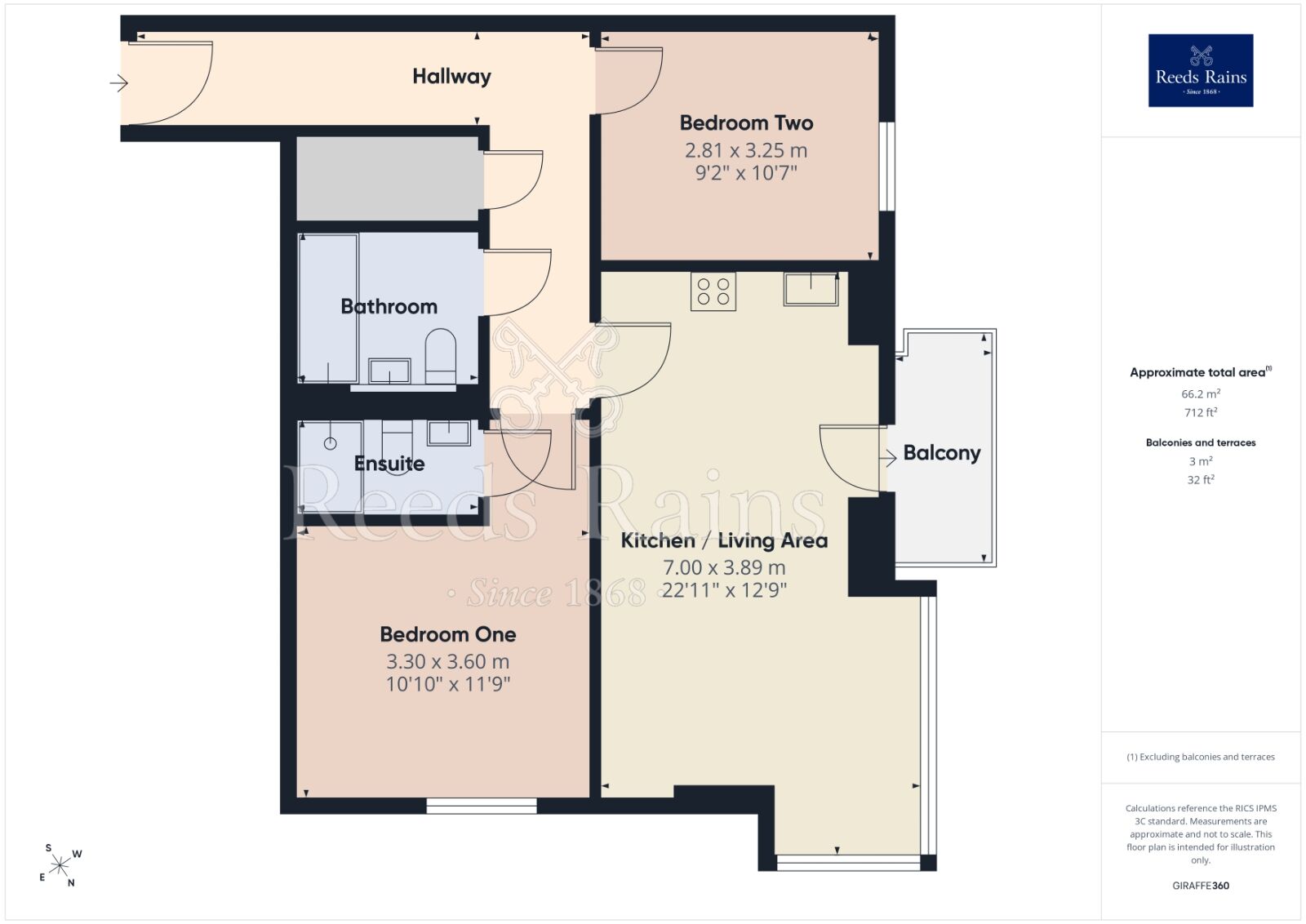 Floorplan of 2 bedroom Flat to rent, Chapeltown Street, Manchester, Greater Manchester, M1