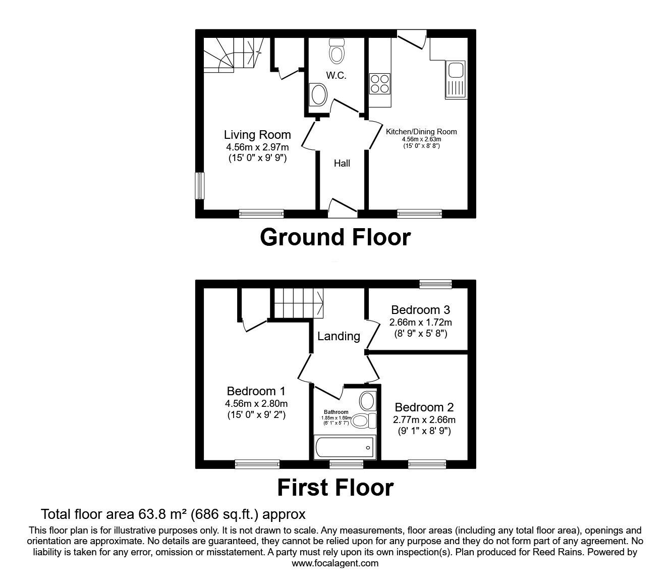 Floorplan of 3 bedroom Semi Detached House to rent, Mytton Street, Manchester, Greater Manchester, M15