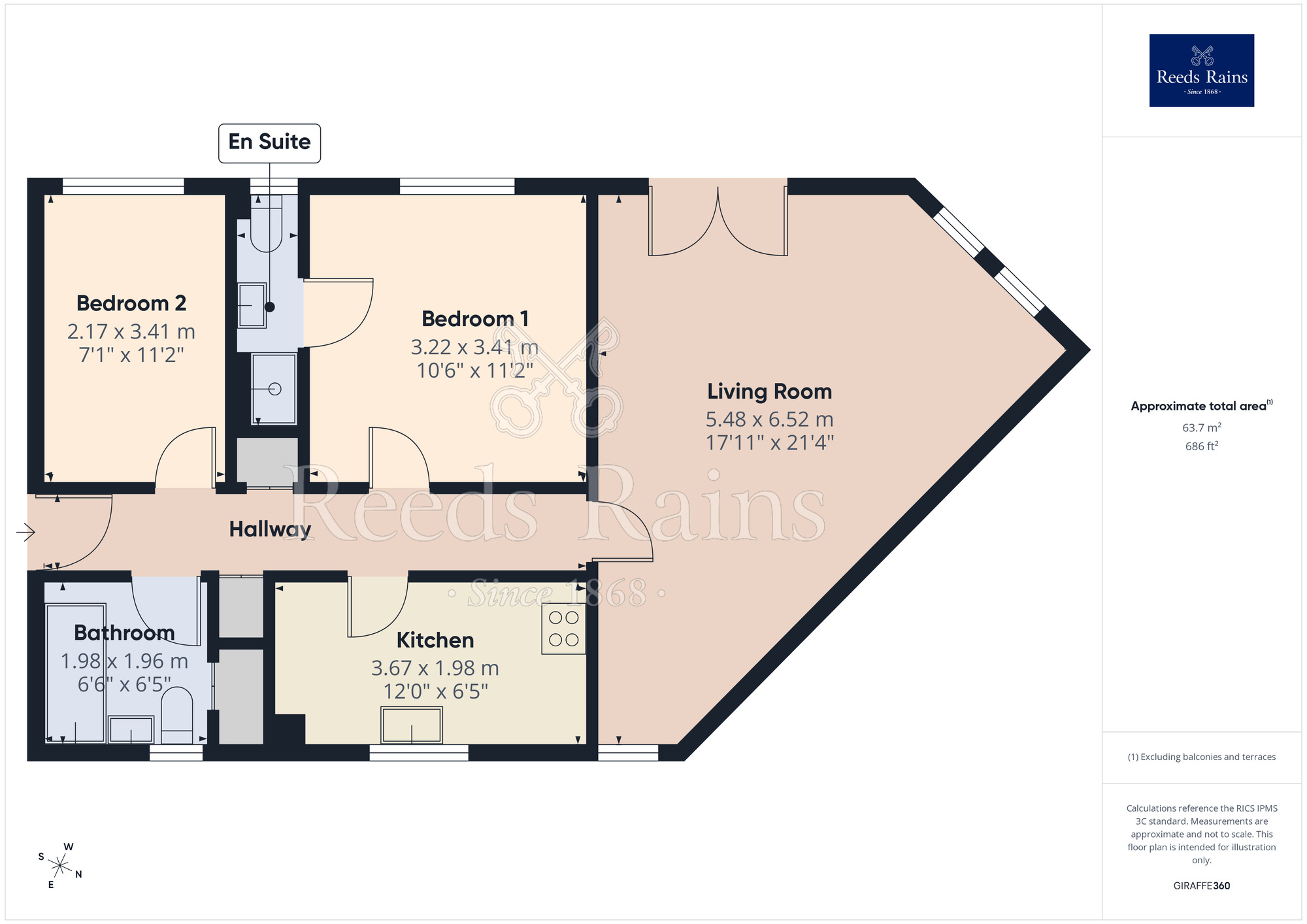 Floorplan of 2 bedroom Flat for sale, Greetland Drive, Manchester, M9