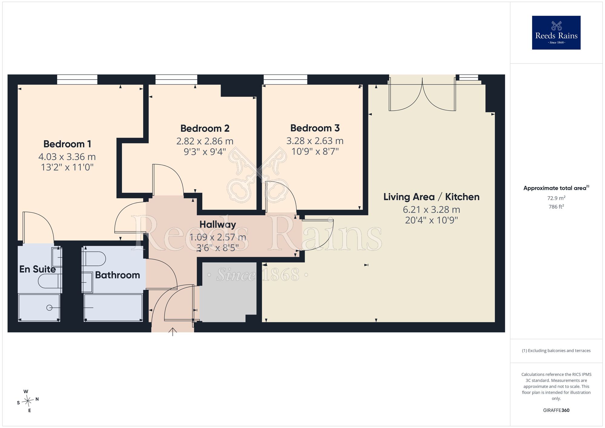 Floorplan of 3 bedroom Flat for sale, Ordsall Lane, Salford, M5